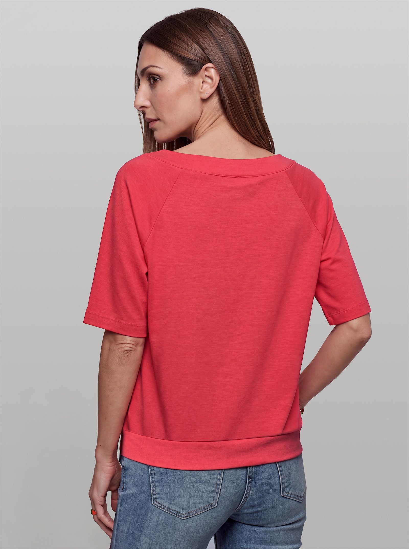 heine Sweatshirt mit Tunnelzug und Bindeband - hummer