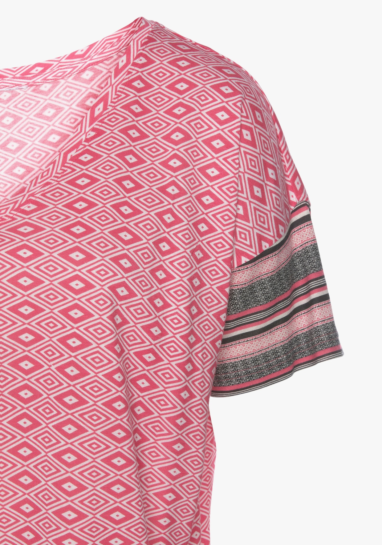 Vivance Dreams Pyjamaoberteil - pink gemustert