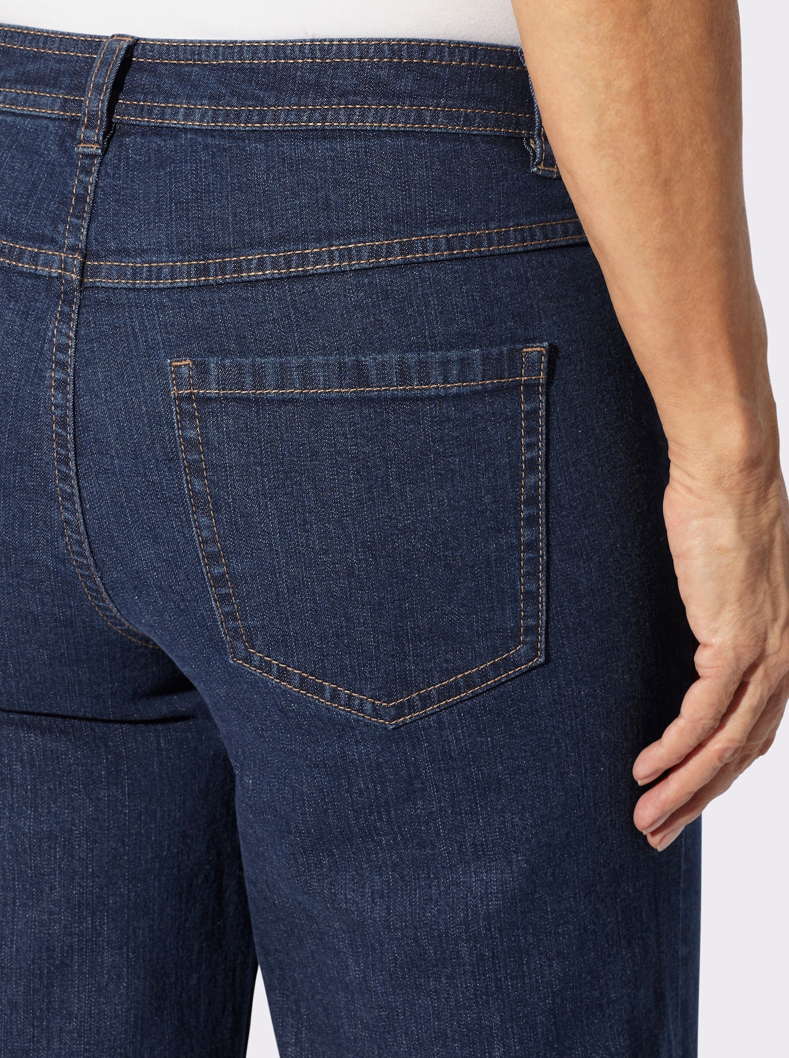 Culotte in 5-Pocket-Form - blue-stone-washed