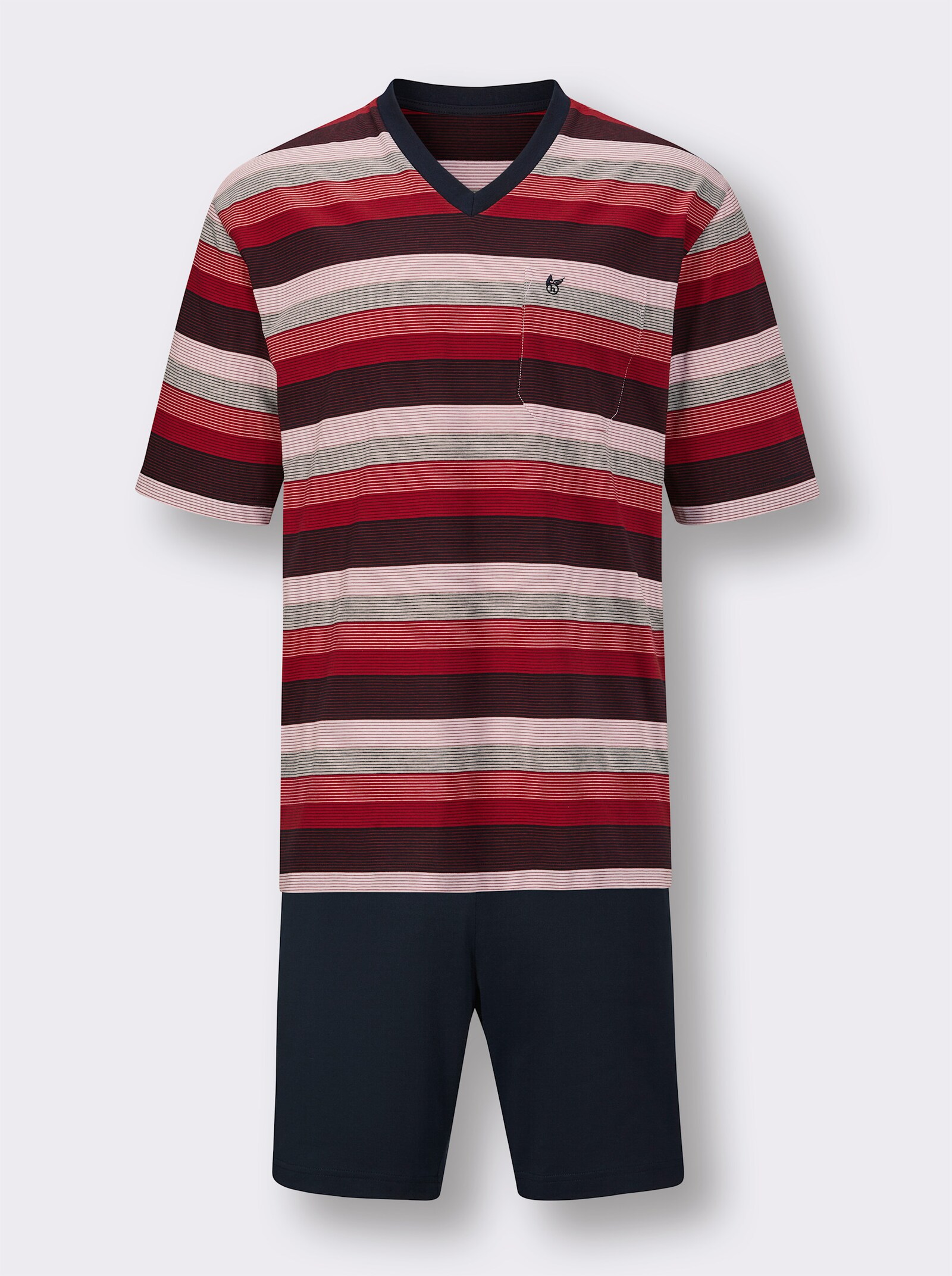 Hajo Shorty - marine-rot-geringelt