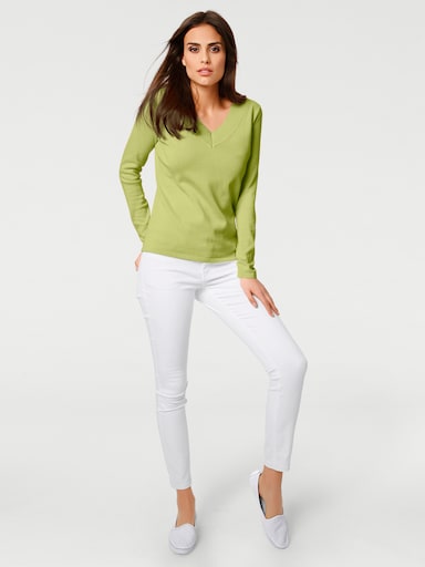 heine V-Pullover - kiwi