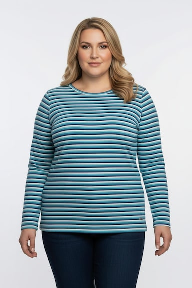 Langarmshirt im Ringel-Dessin - topas-marine-geringelt