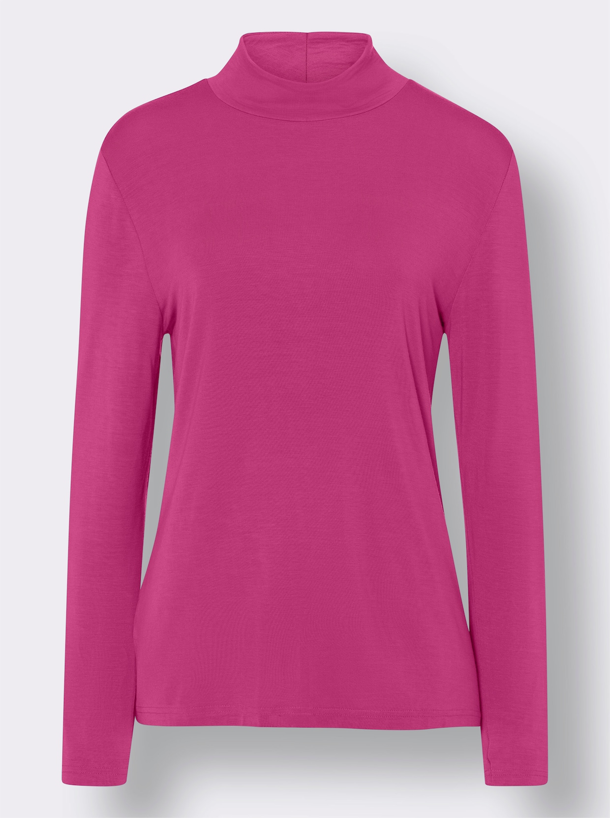 Shirt met opstaande kraag - fuchsia