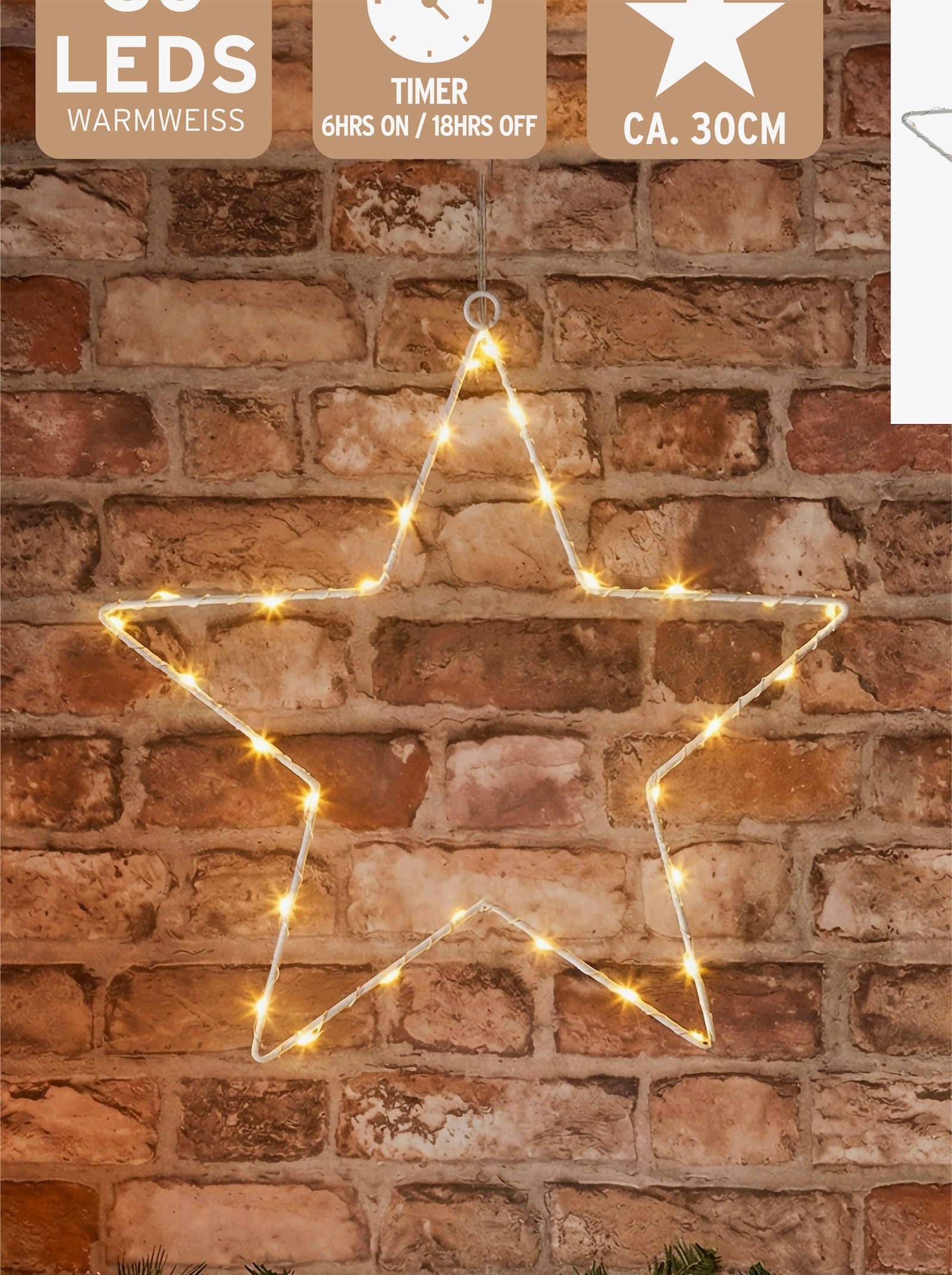 LED-Weihnachtsstern - weiß