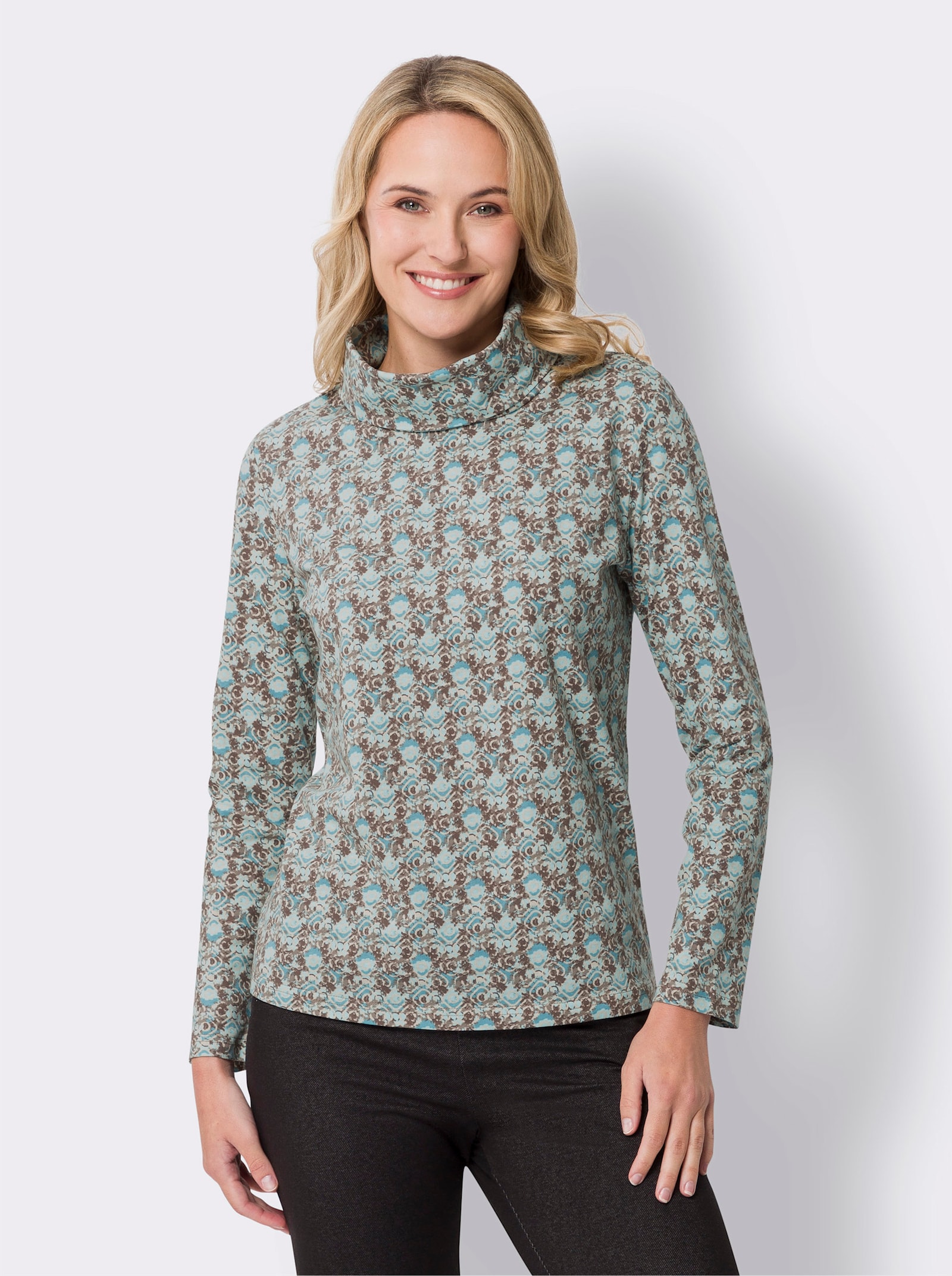 Tričko, rol. gol., potlač vintage - mätová potlač