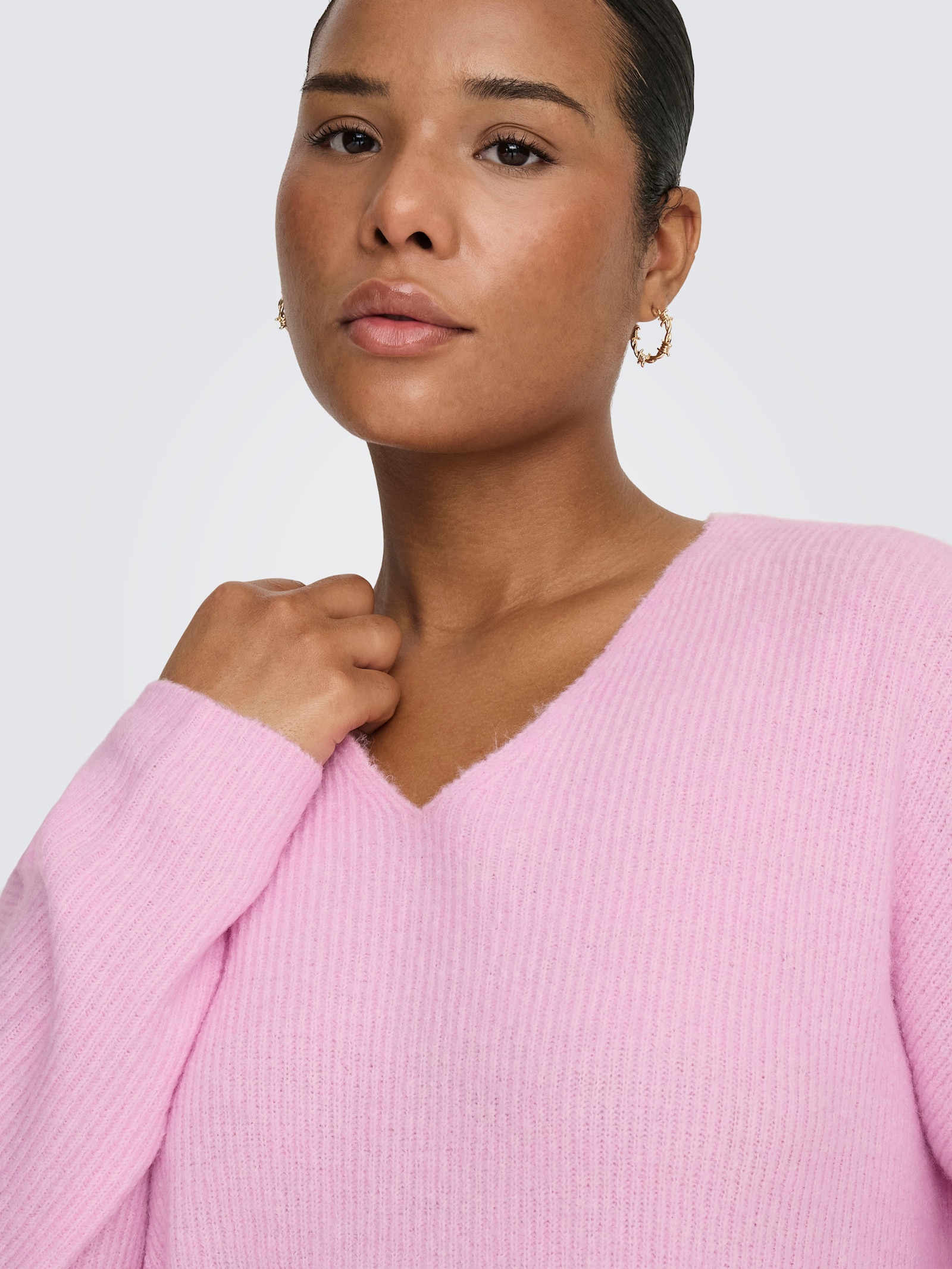 ONLY CARMAKOMA Strickpullover - pink lady