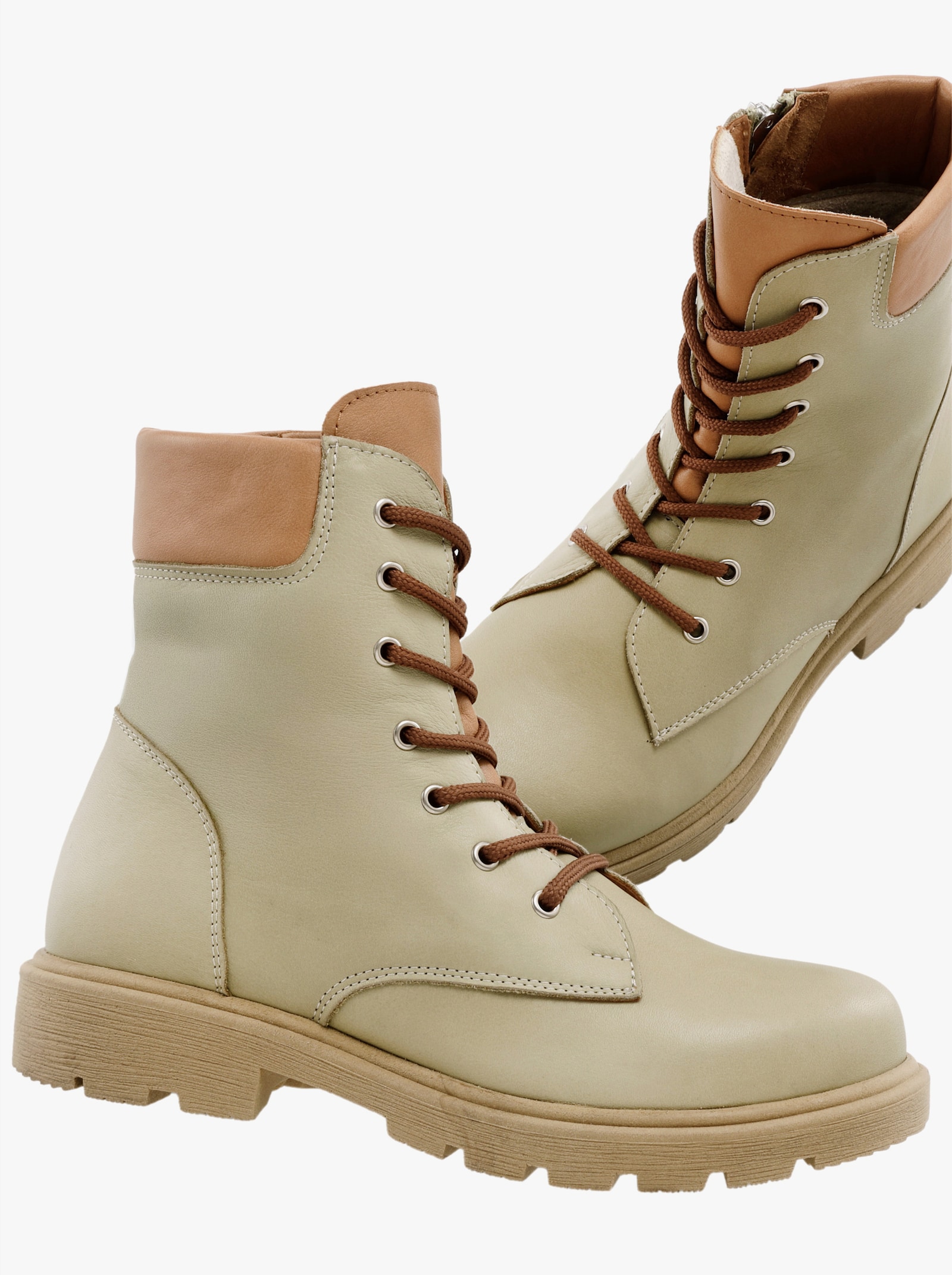 Andrea Conti Schnürstiefelette - avocado