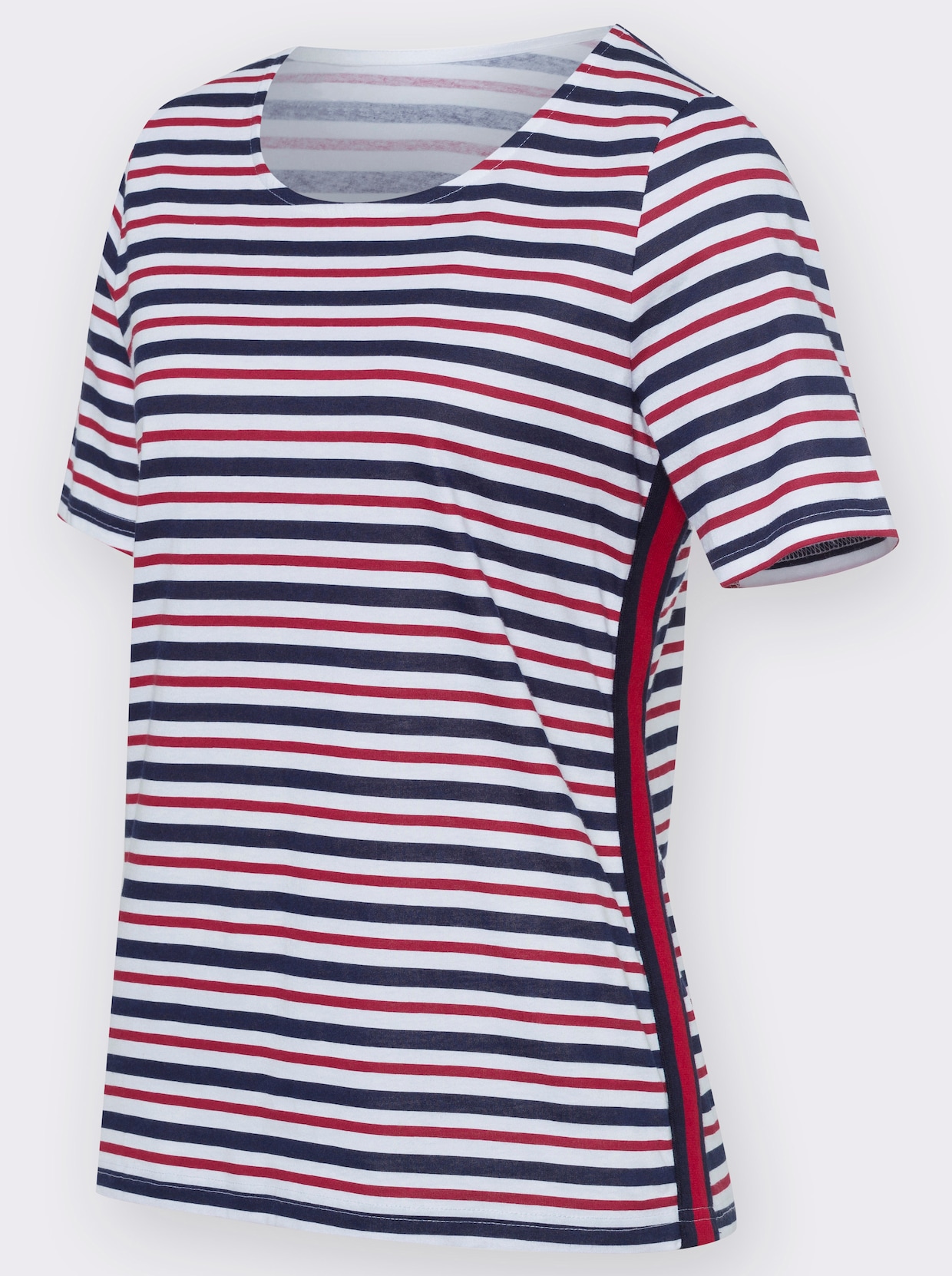 Gestreept shirt - marine/rood gestreept