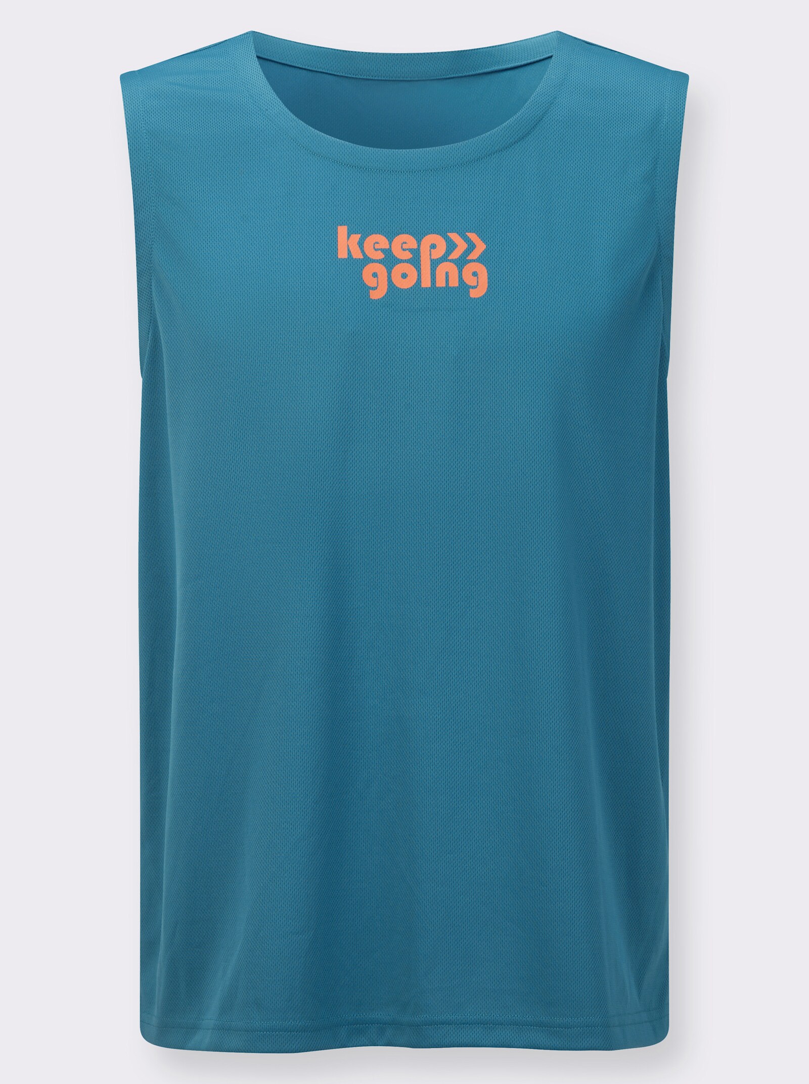 Achselshirt mit platziertem Schriftzug - topas