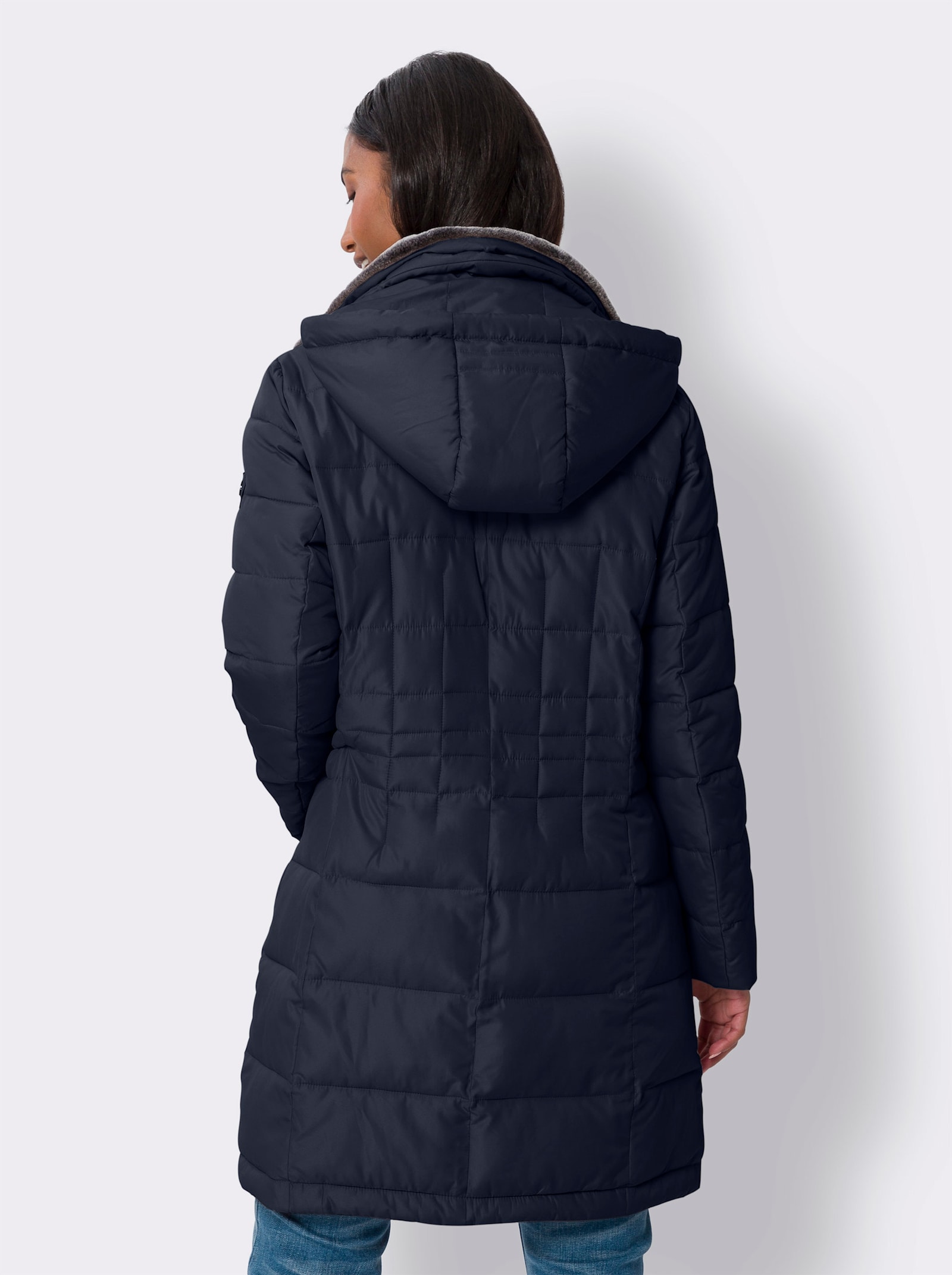 heine Steppmantel mit 2-Wege-Reißverschluss - marine