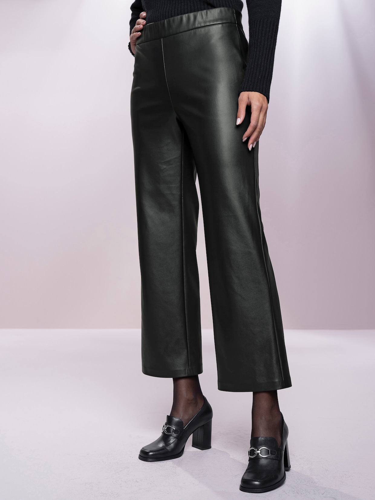 heine Pantalon en imitation cuir - noir