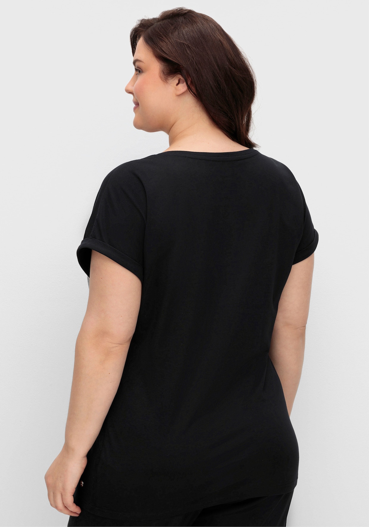 sheego Oversized shirt - zwart