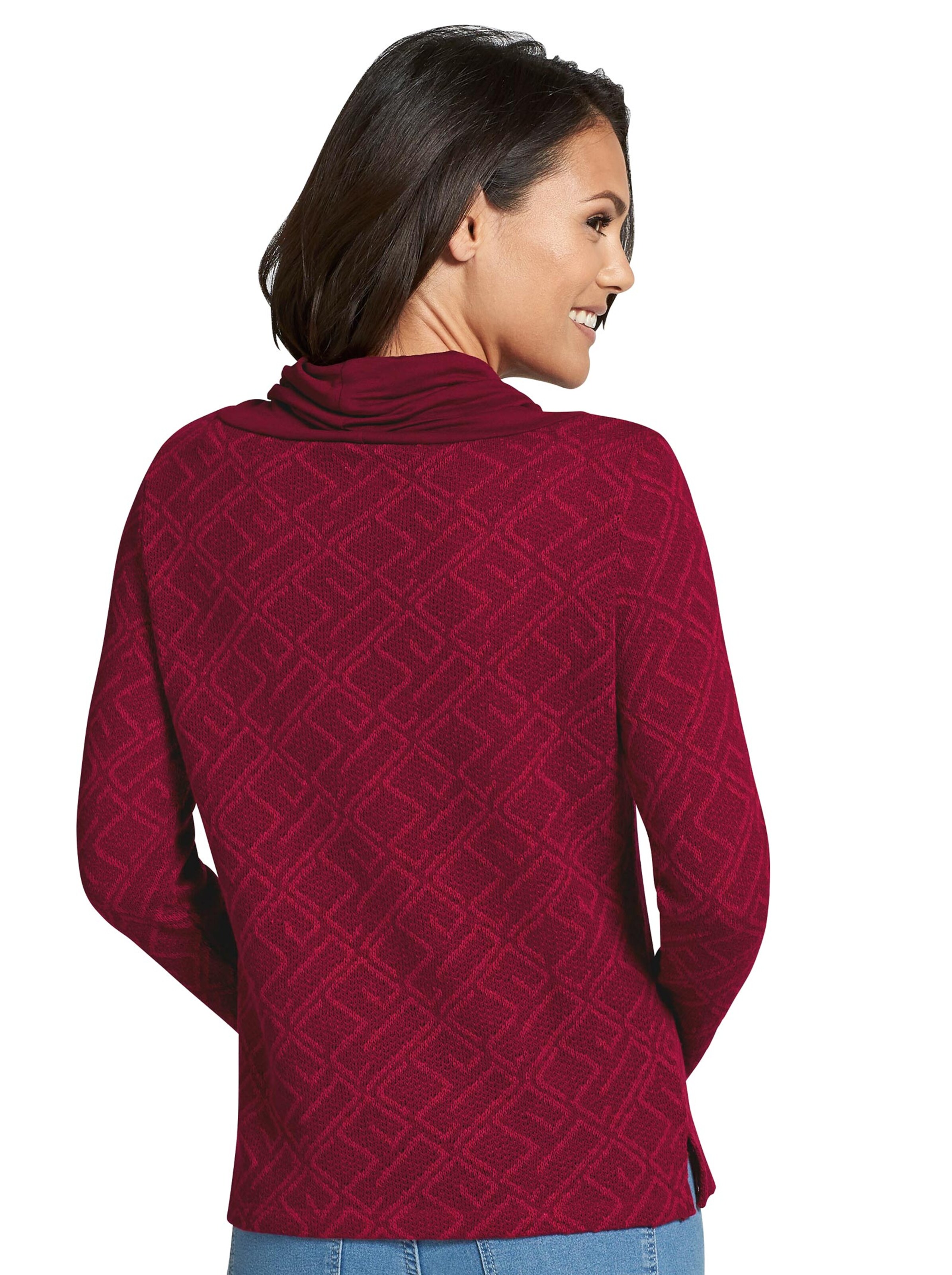 Shirt - bordeaux-gemustert