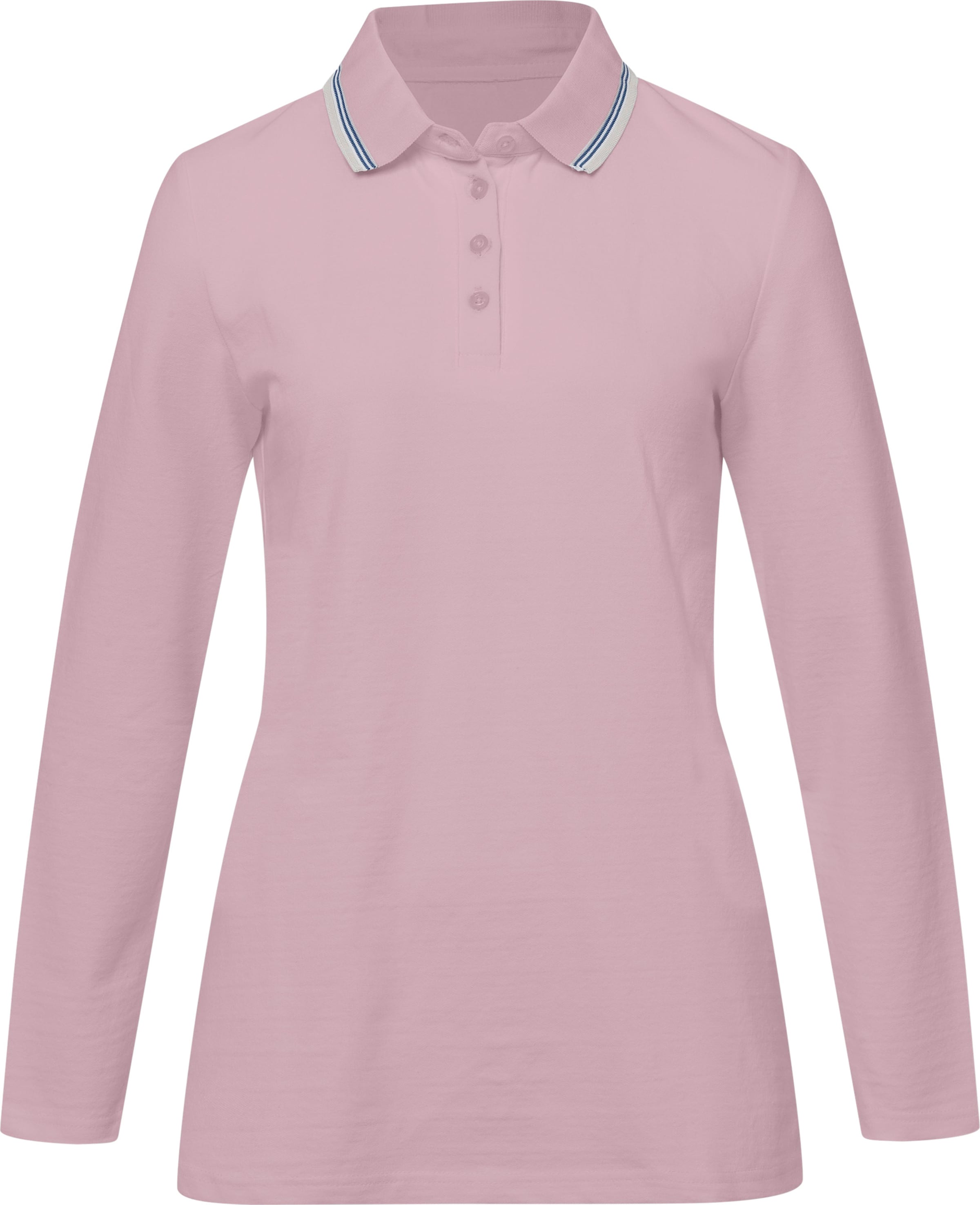 Your Look... for less! Dames Poloshirt met lange mouwen roze Maat