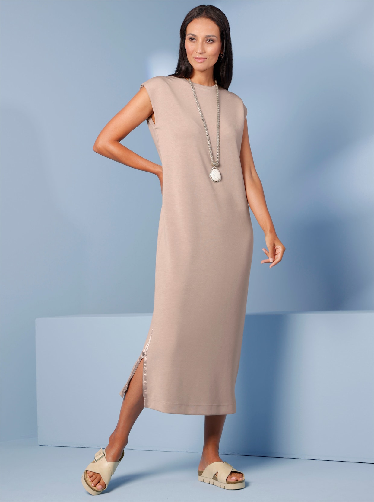 heine Jerseykleid - sesam