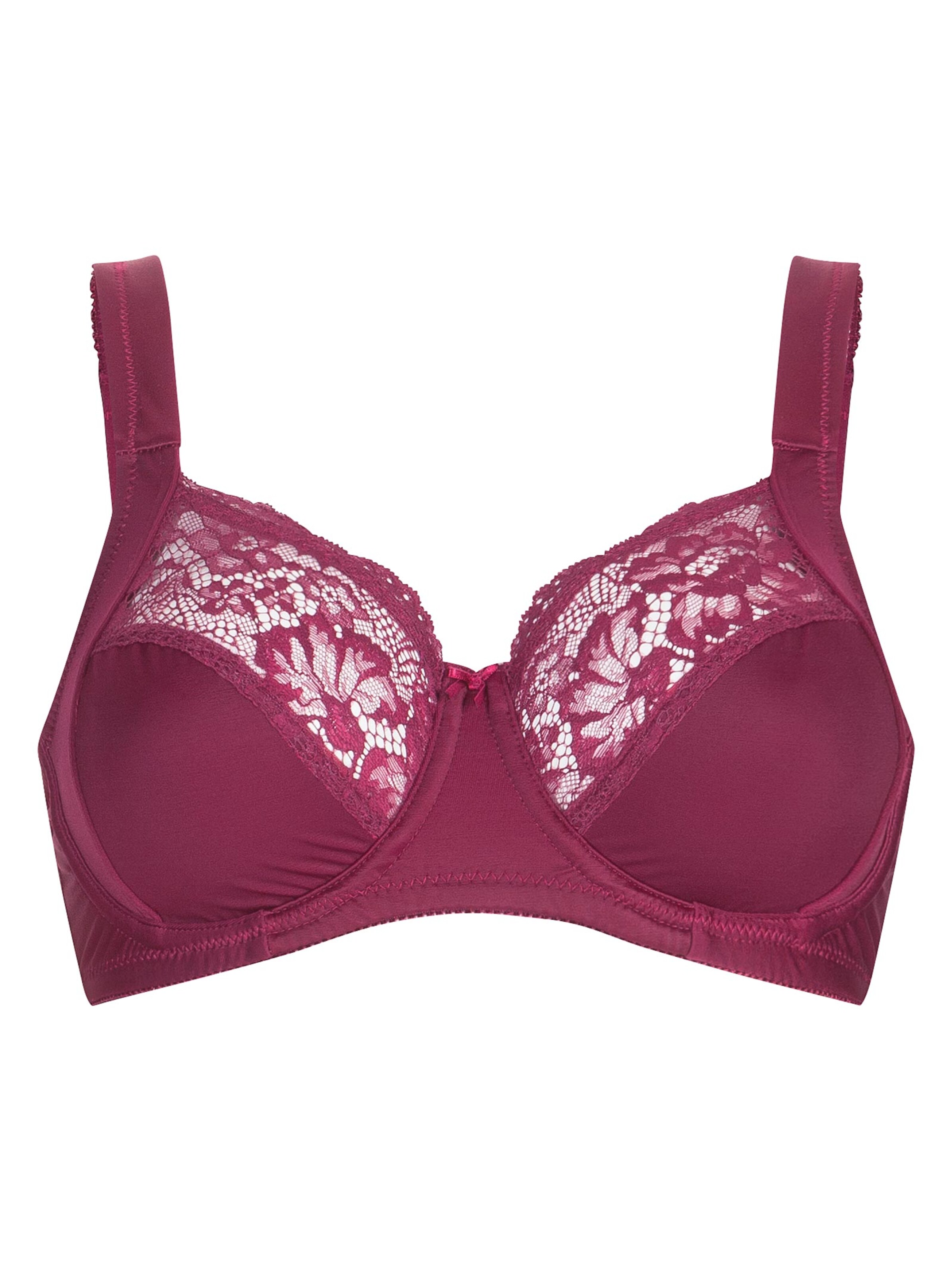 wäschepur Komfort-BH mit Bügel - bordeaux