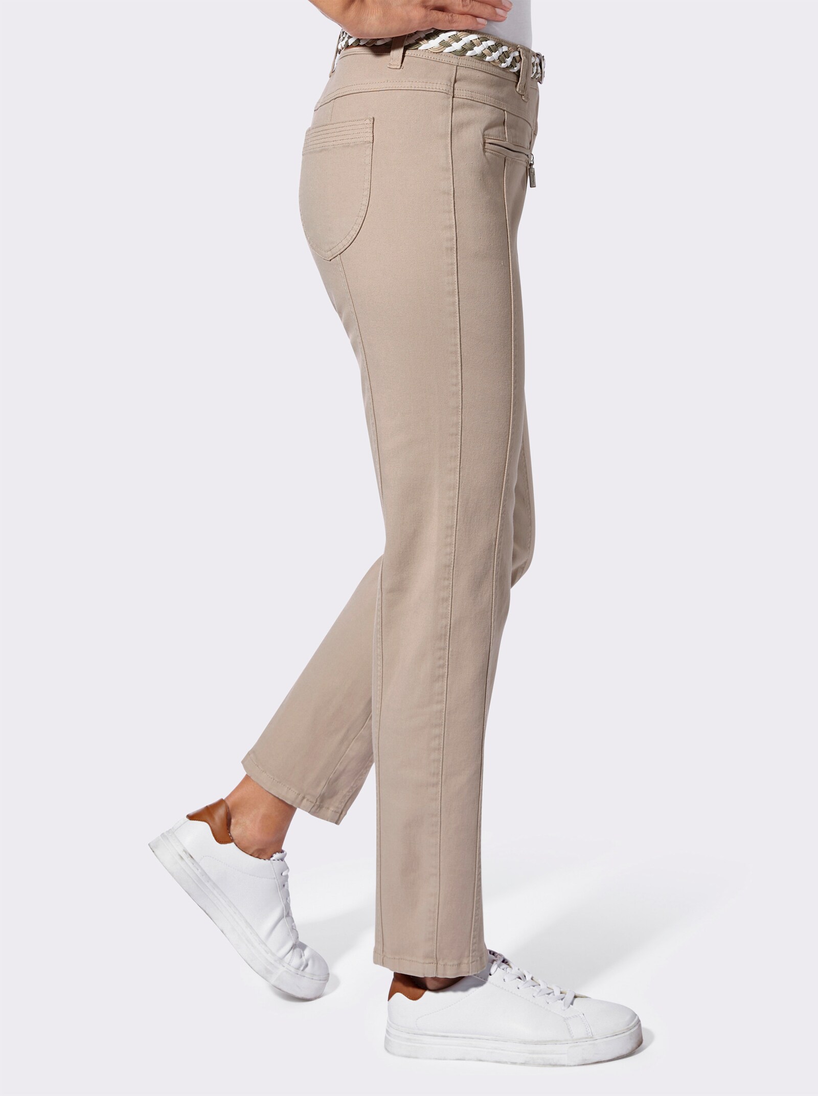 Hose in Baumwoll-Stretch-Qualität - beige