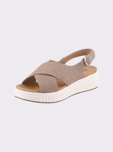 heine Sandalette - taupe-weiß