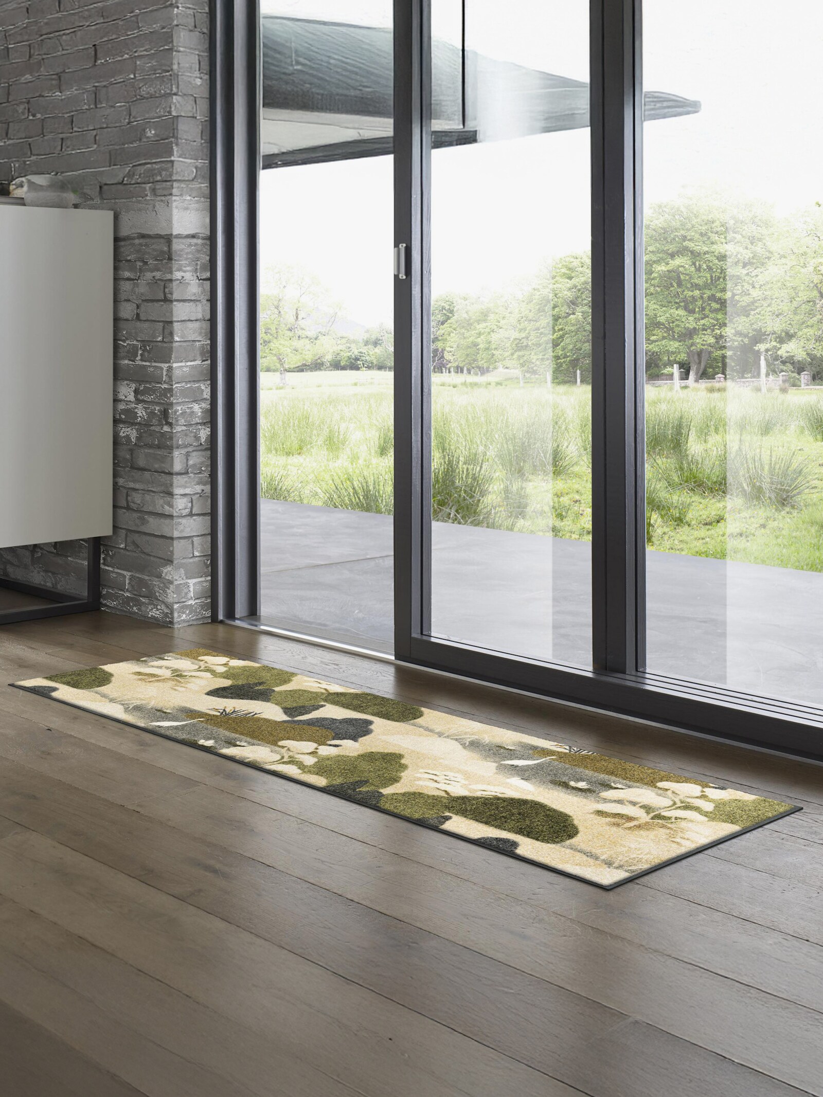 wash+dry by Kleen-Tex Fußmatte - beige-grün-gemustert