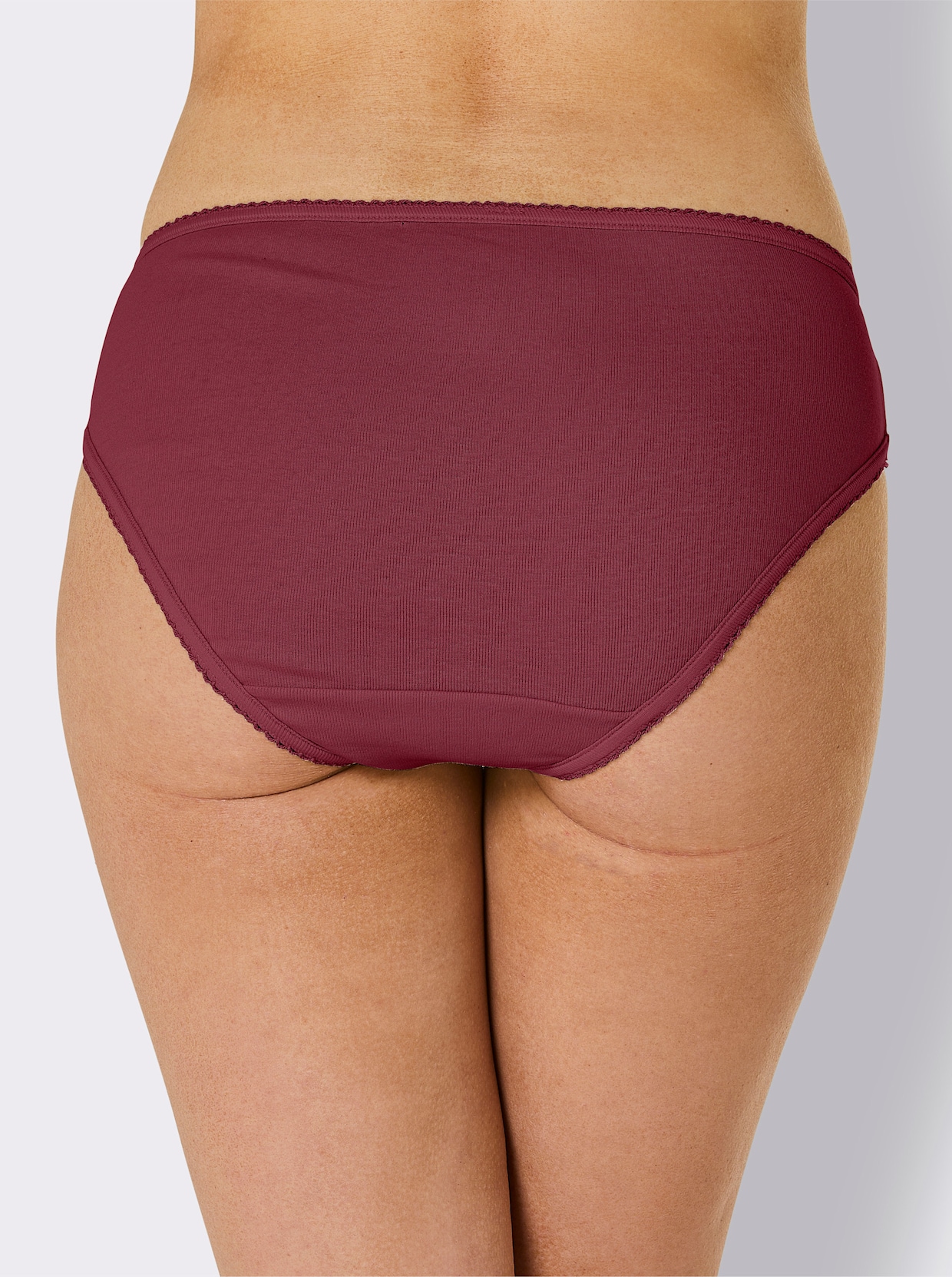 Bikinislip - steingrau + sand + bordeaux