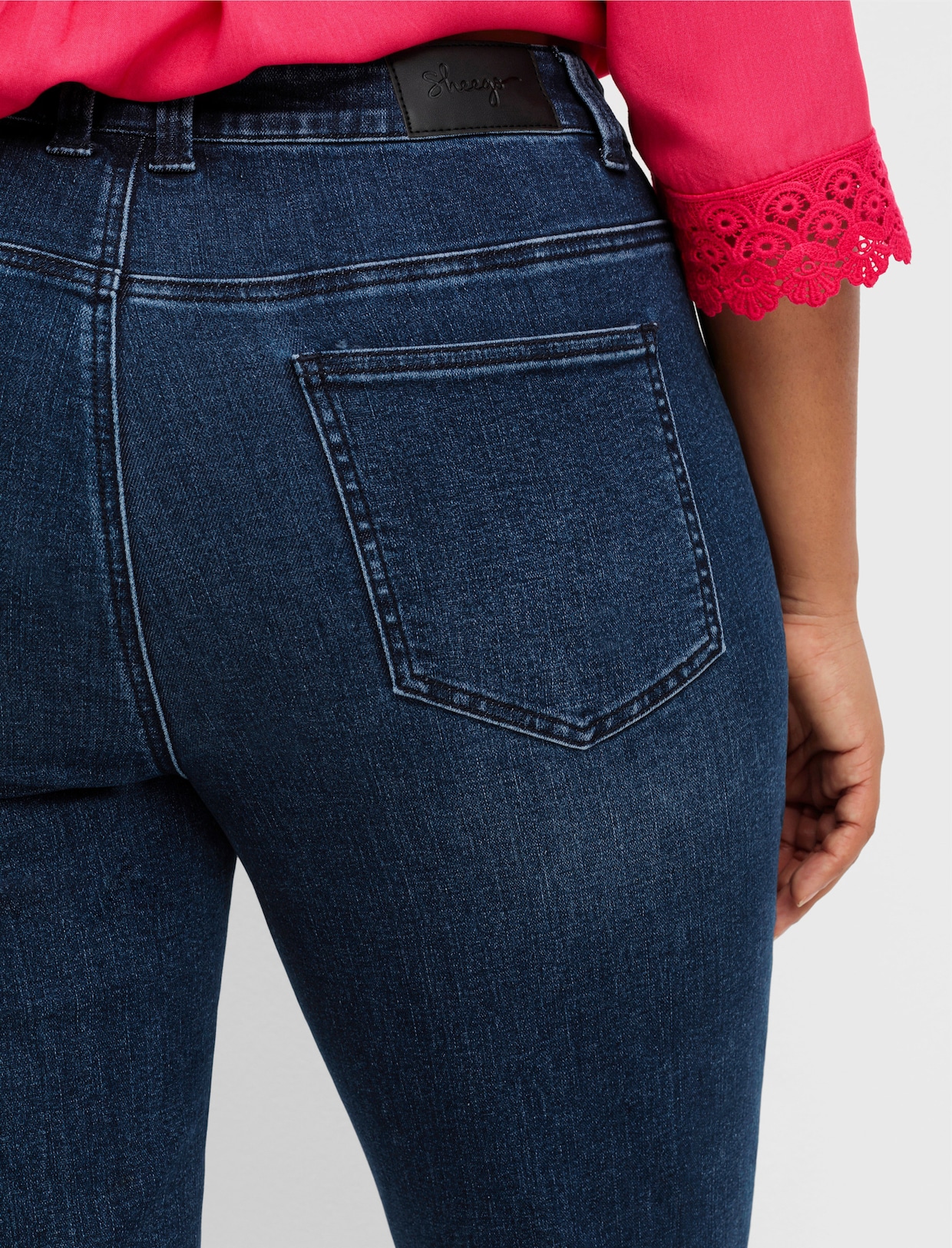 sheego Gerade Jeans - dark blue denim