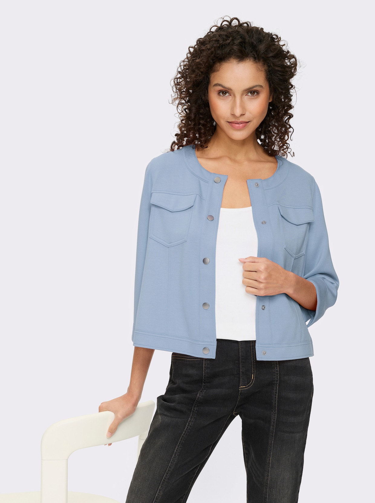 heine Shirtjacke - eisblau