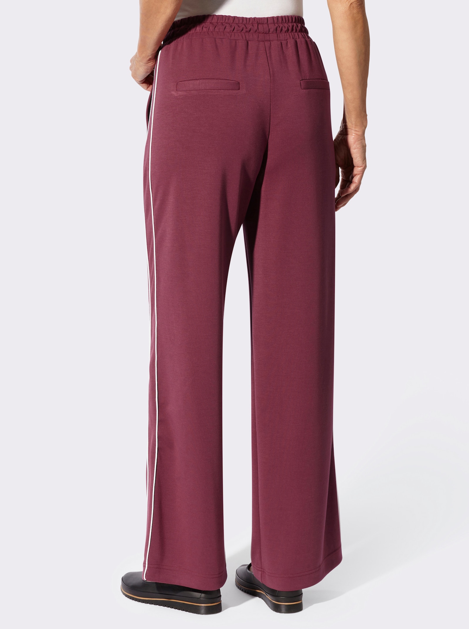 Sweathose in weiter Form - bordeaux