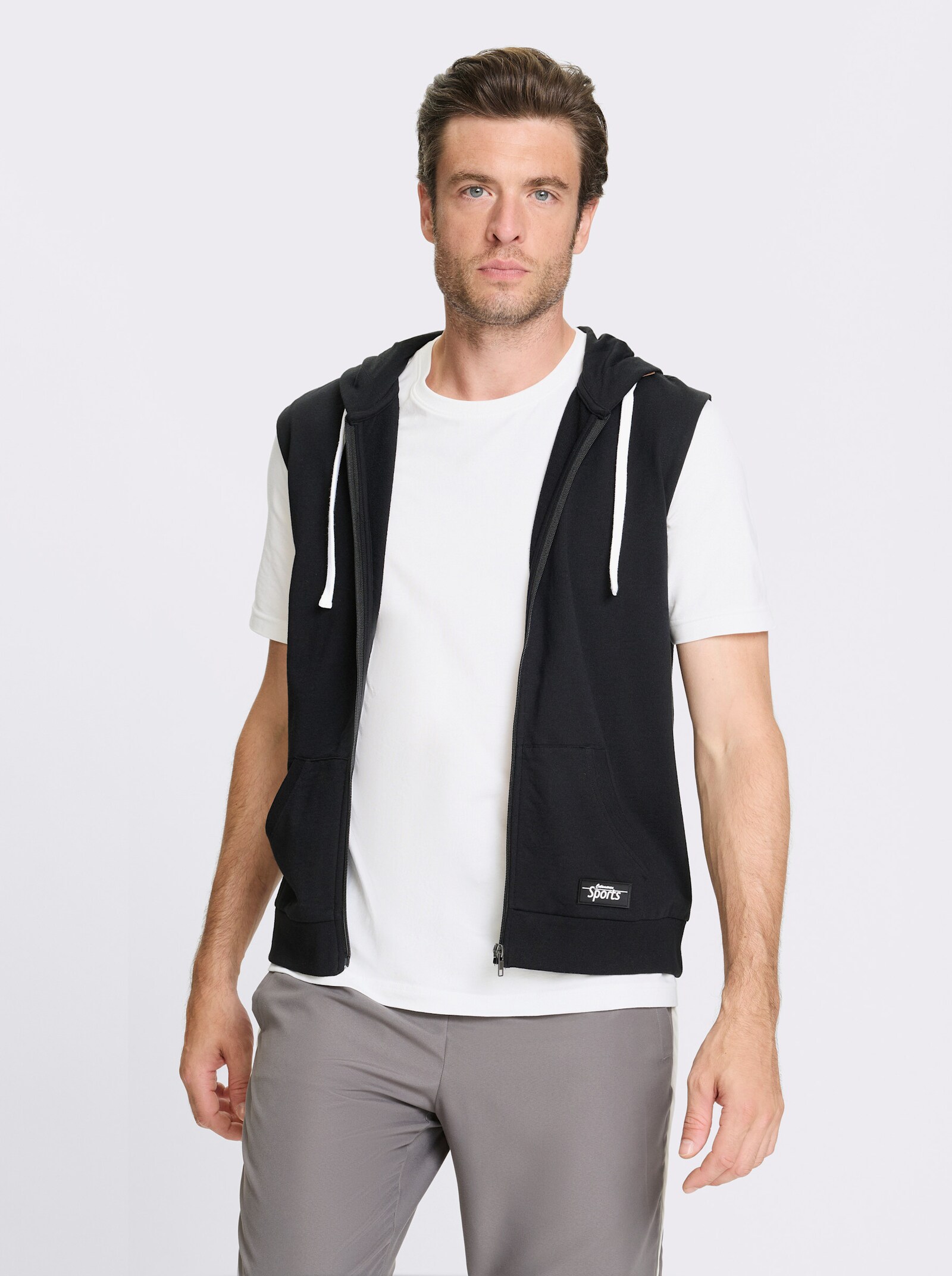 Catamaran Sports Sweatweste mit weitenregulierbarer Kapuze - schwarz