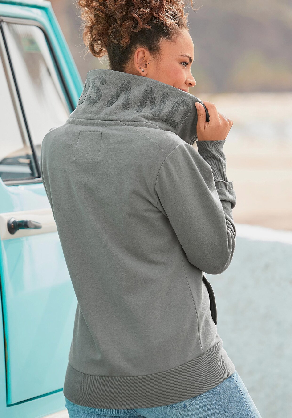 Elbsand Sweatjacke - grün