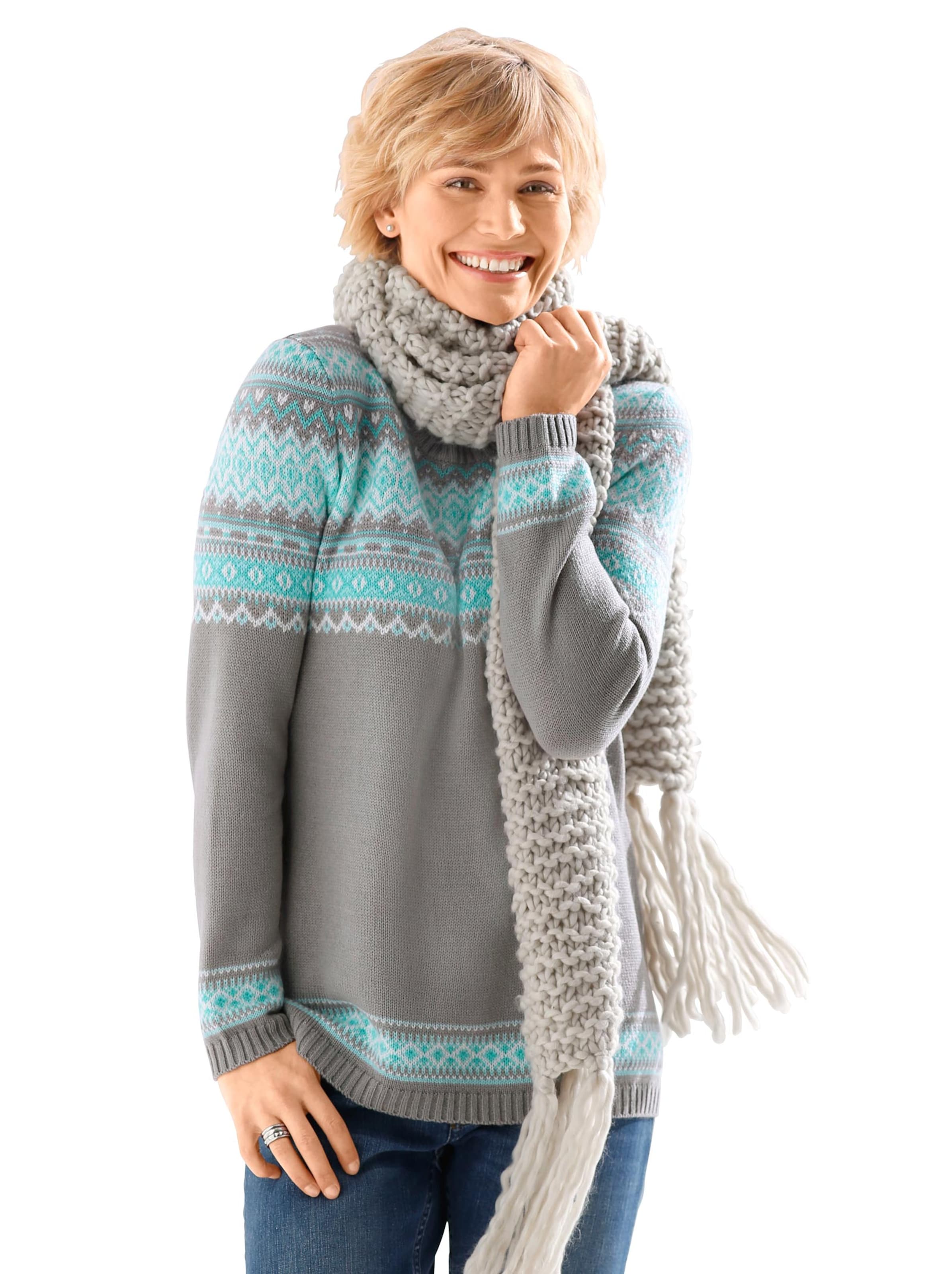 Pullover - grau-blau