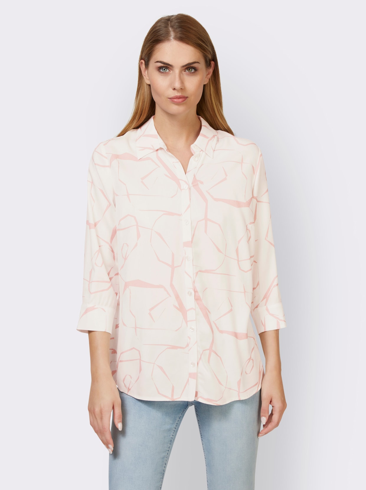 heine Blouse met print - ecru/poudre bedrukt