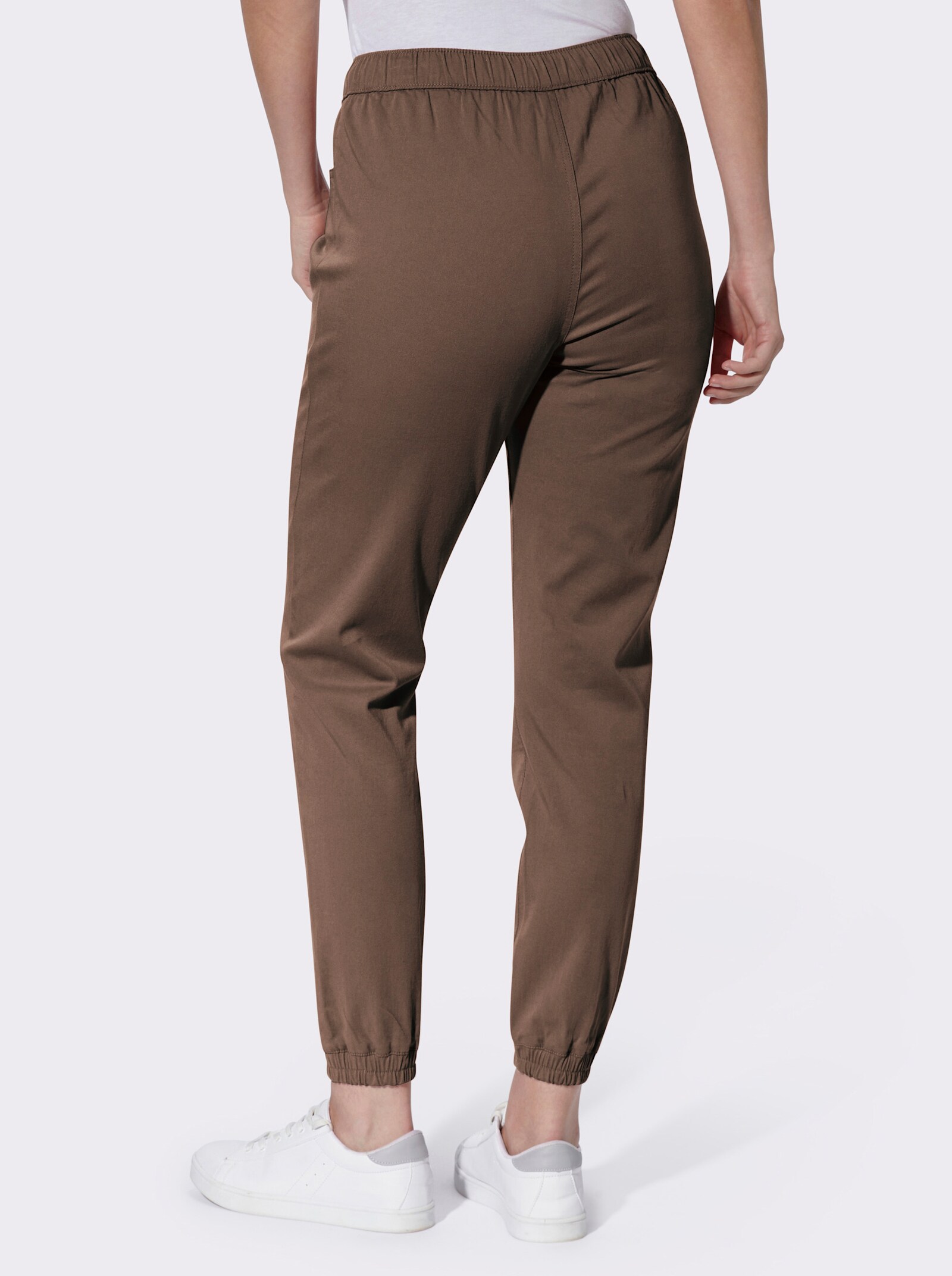 Schlupfhose in Twill-Qualität - schoko