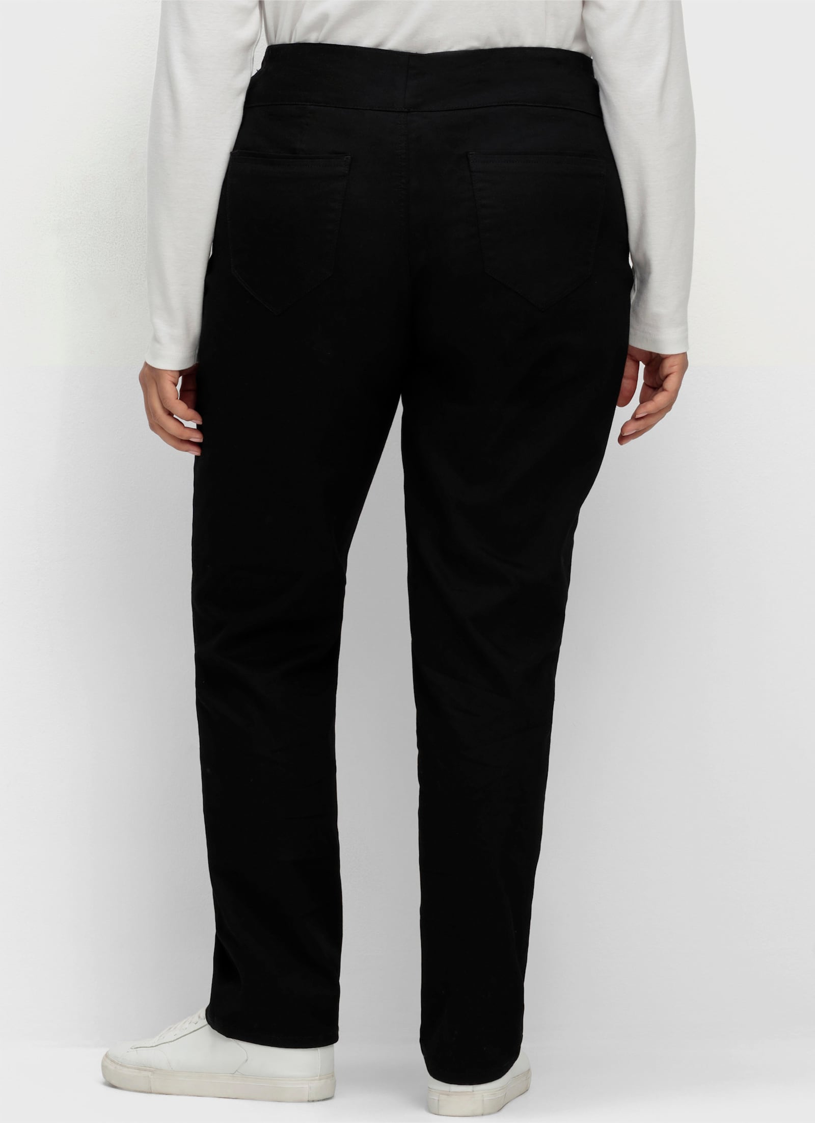 Schlupfhose mit hohem Dehnbund - schwarz