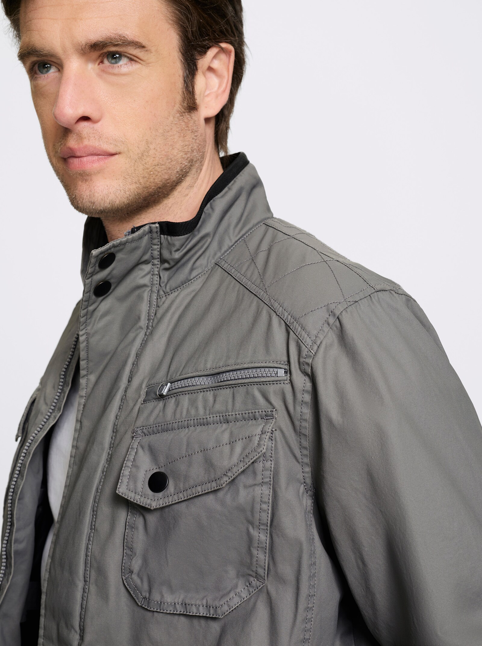 Marco Donati Jacke mit 7 Taschen, winterwarm wattiert - anthrazit