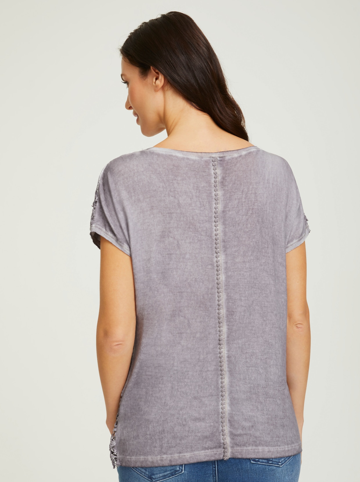 heine Spitzen-Shirt - grau