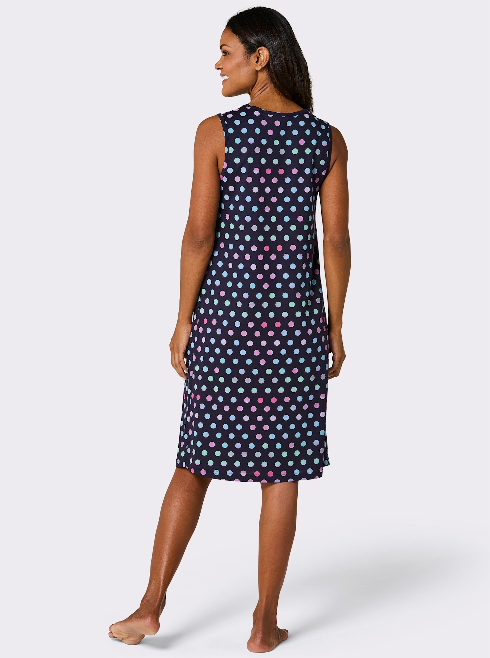 feel good Sommerkleid - marine-magenta-bedruckt