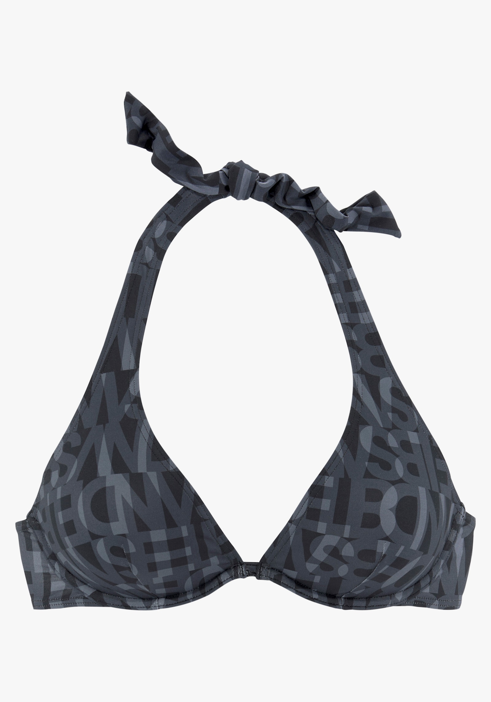 Elbsand Bügel-Bikini-Top - schwarz