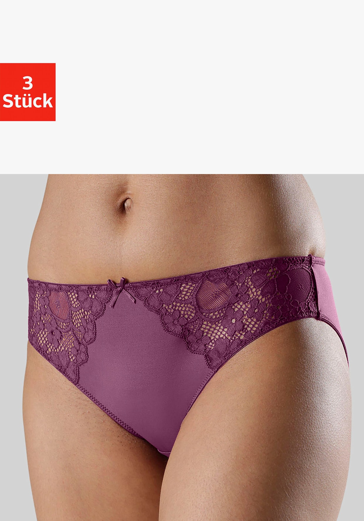 petite fleur Slip - bessenrood+crème+zwart