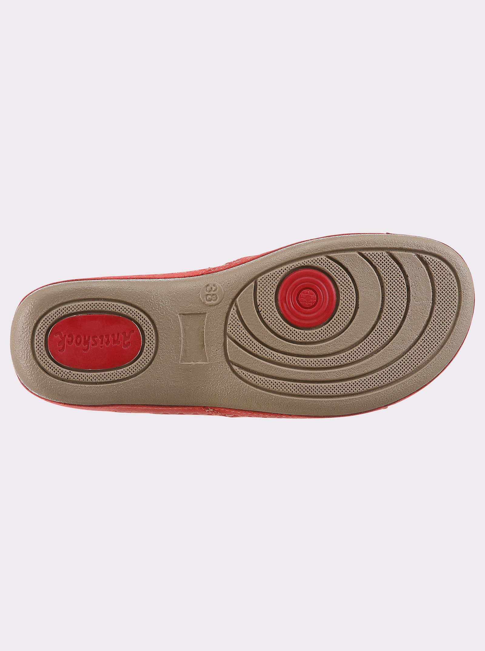 Mubb Pantolette mit Memory-Fußbett, Weite H - kirsche