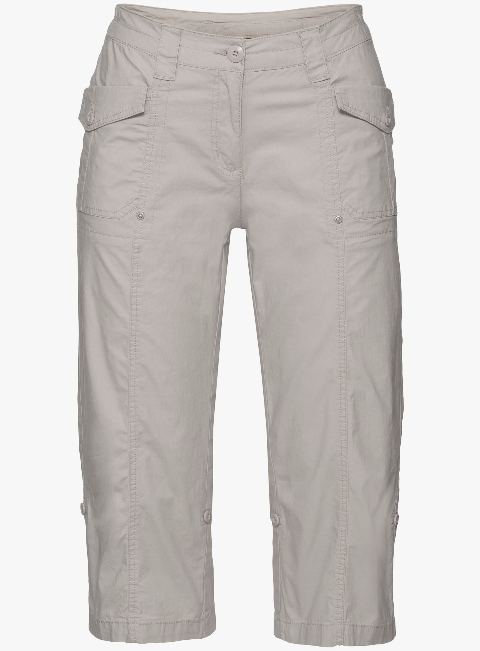 sheego 3/4-Hose mit Krempelfunktion - beige