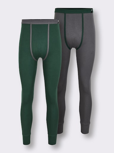wäschepur men Hose lang - anthrazit + moos
