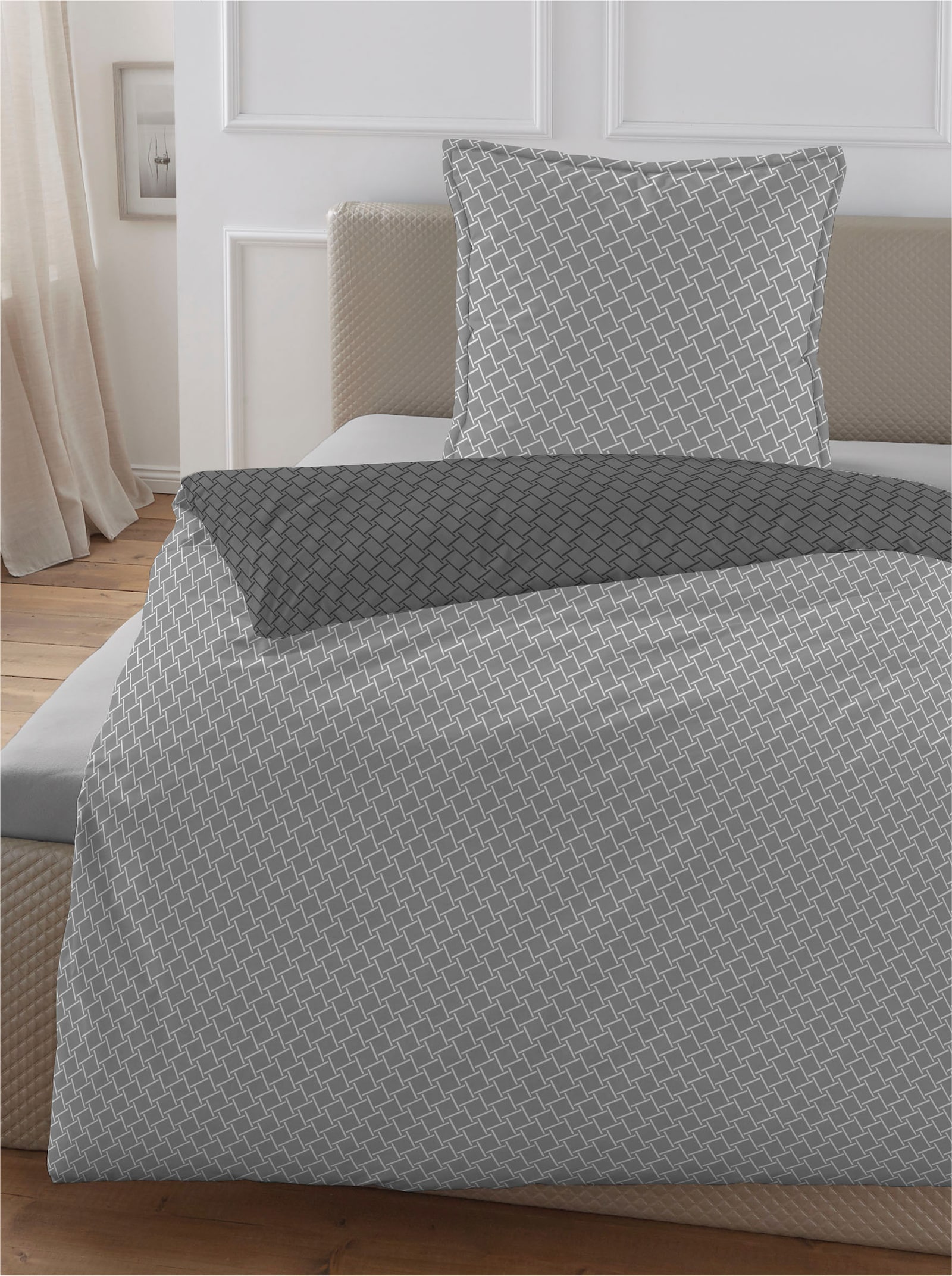 Hechter Paris Wendebettwäsche - grau