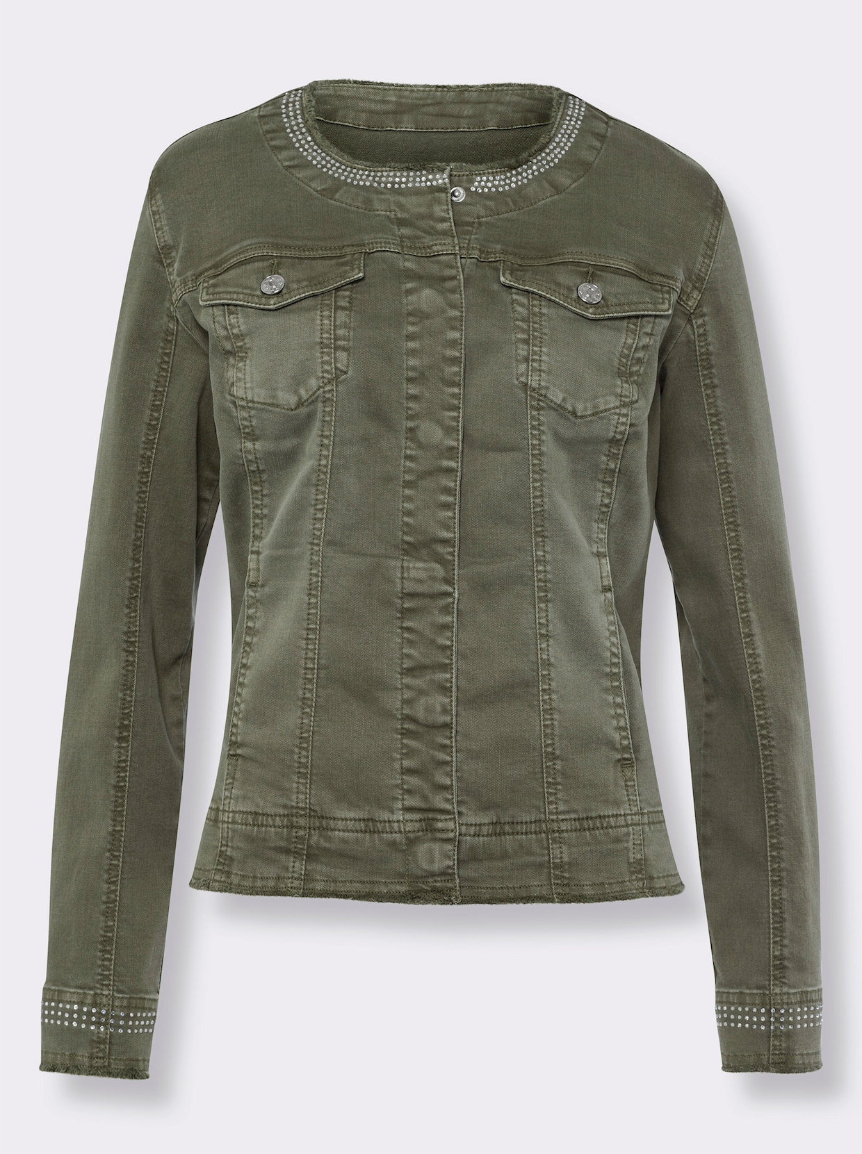 heine Jeans-Jacke - khaki-denim