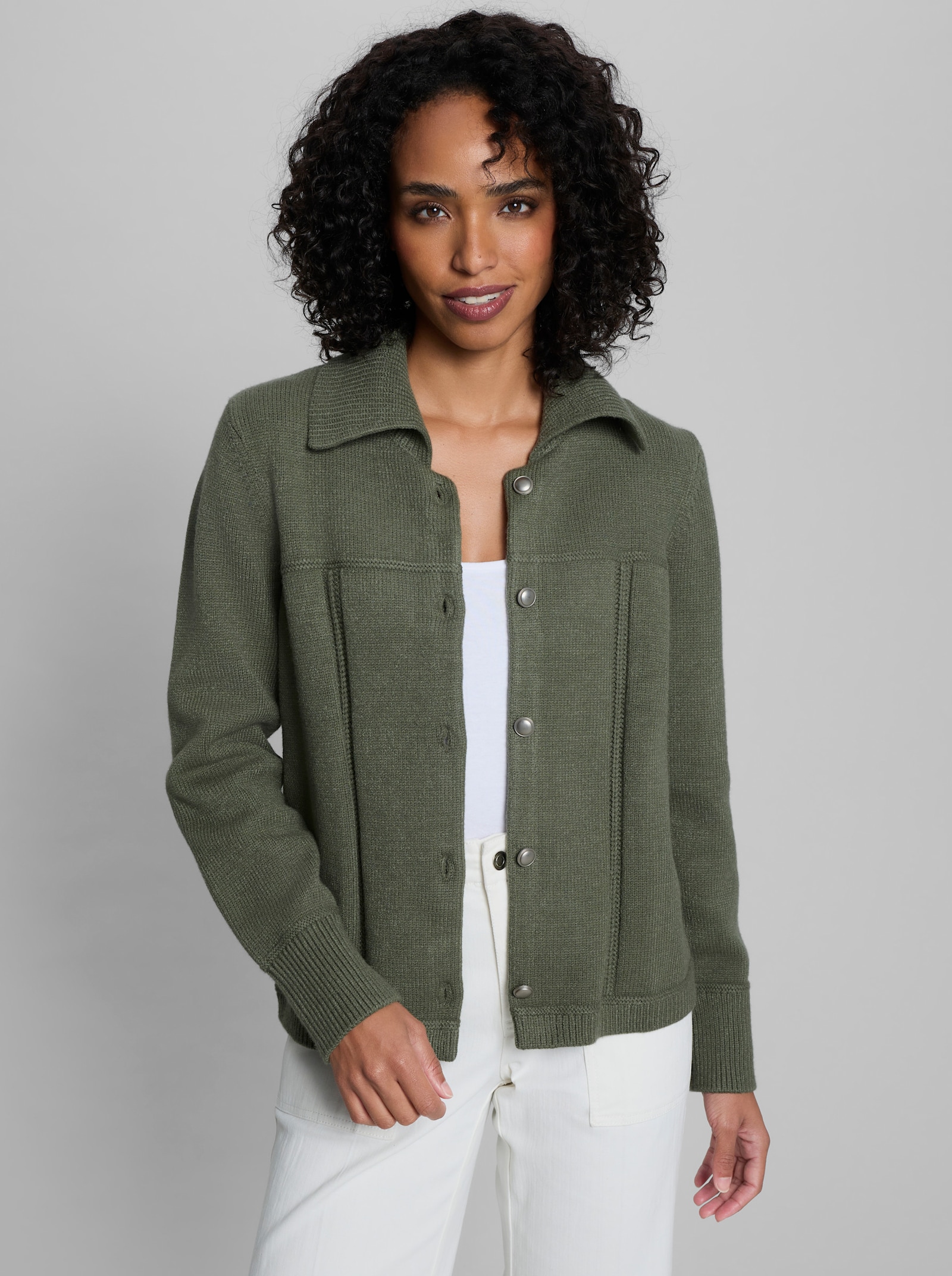 heine Strickjacke - khaki