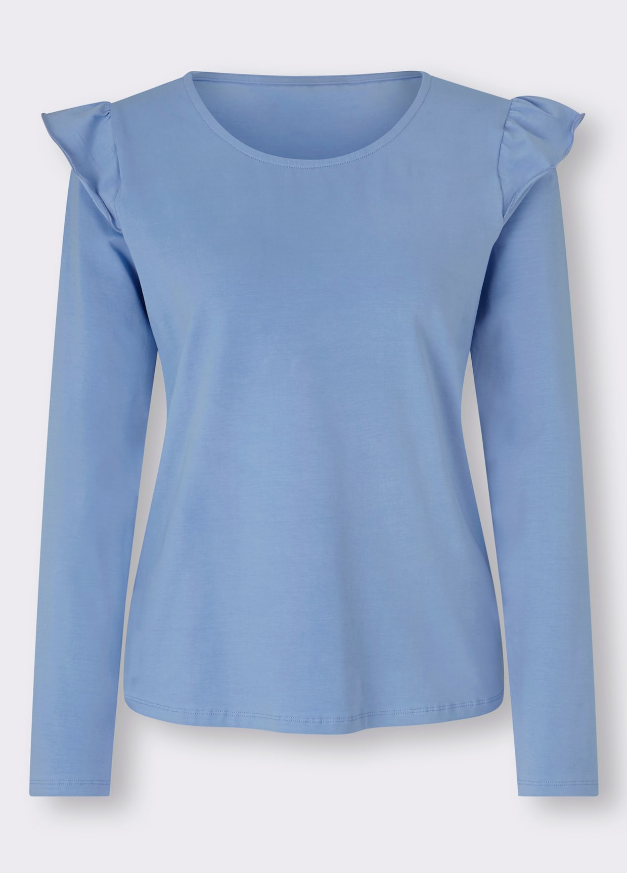 heine Shirt met ronde hals - hemelsblauw