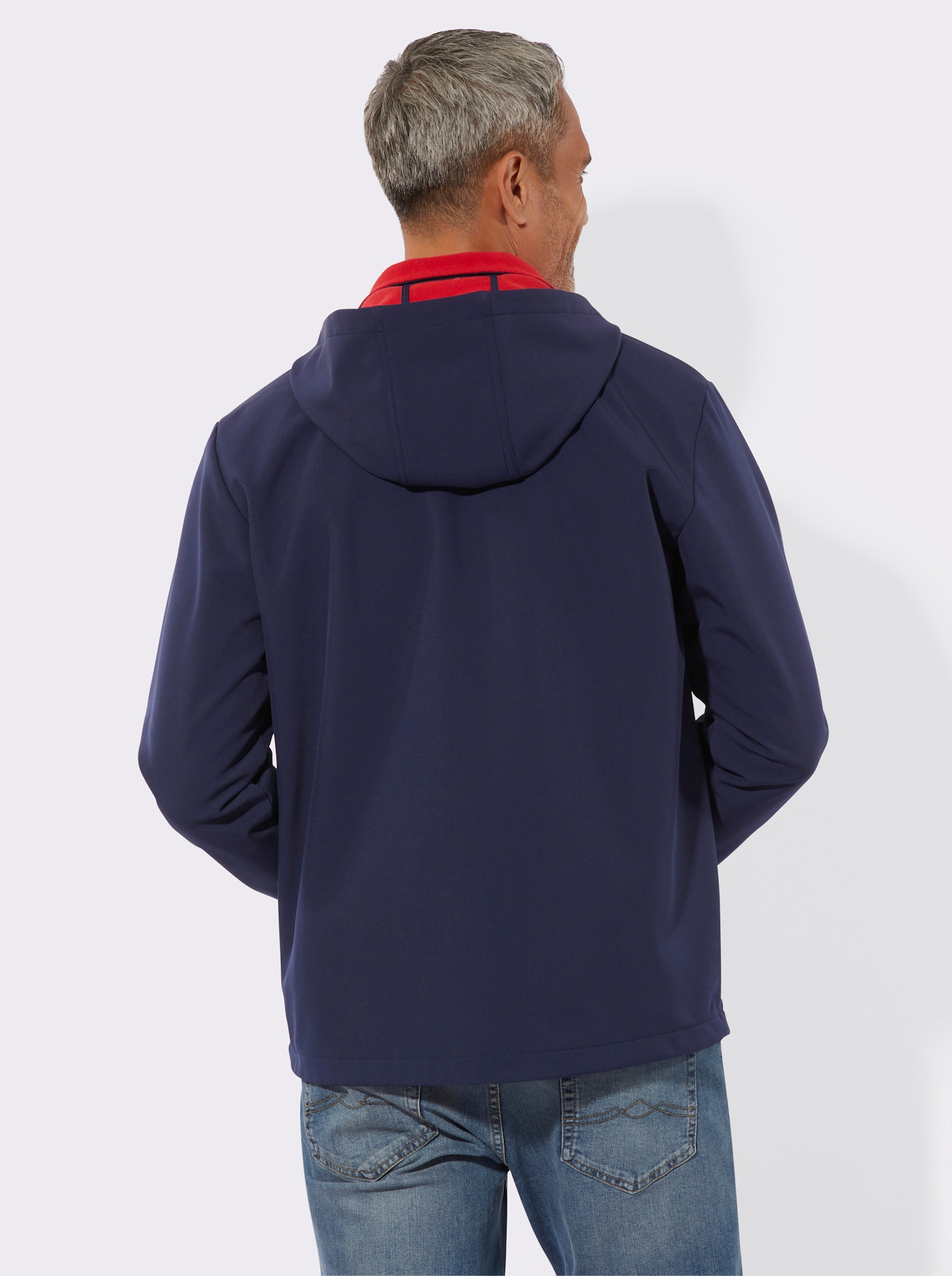 Softshelljacke mit Kapuze - marine