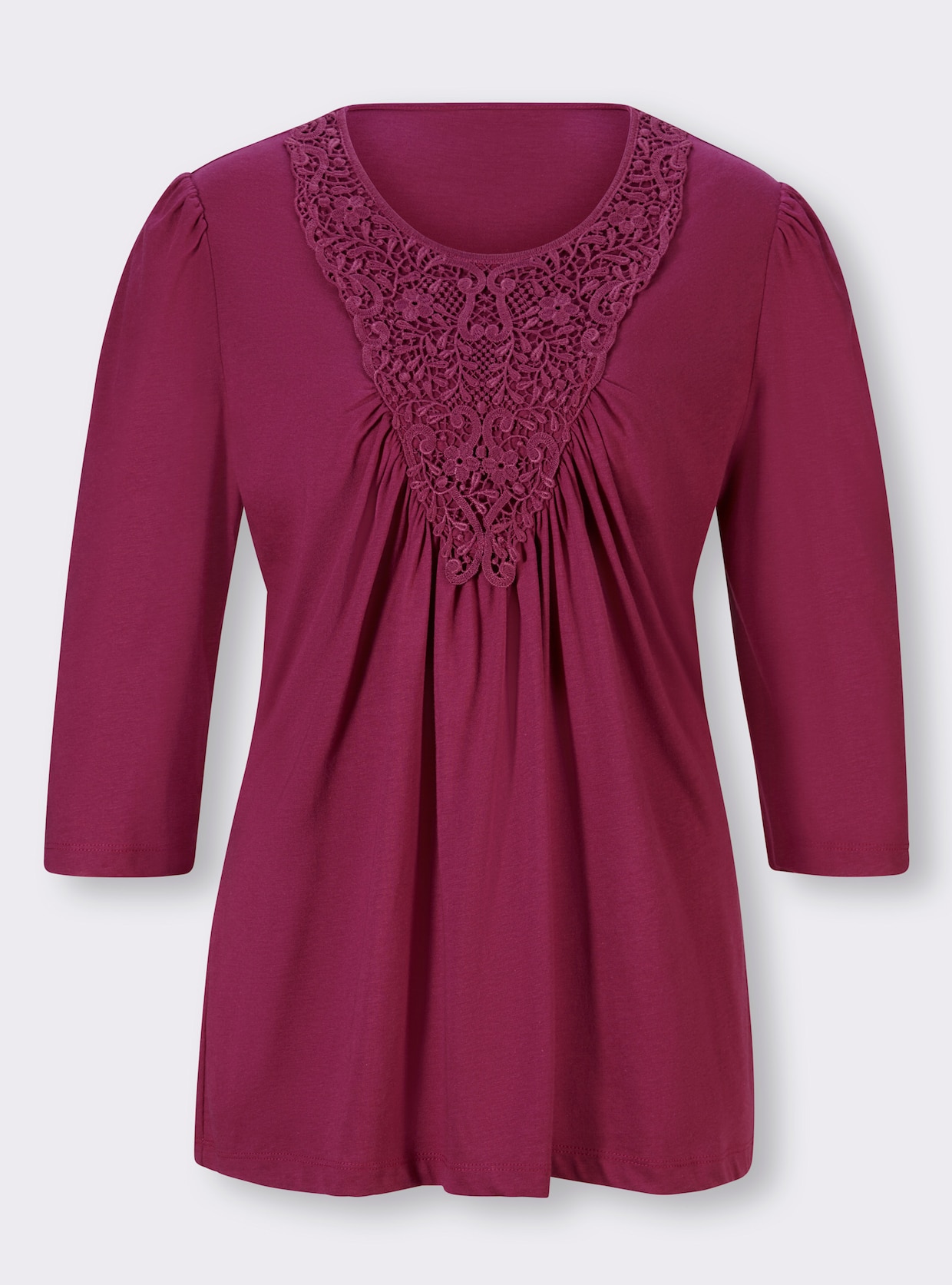 heine T-shirt à manches 3/4 - fuchsia