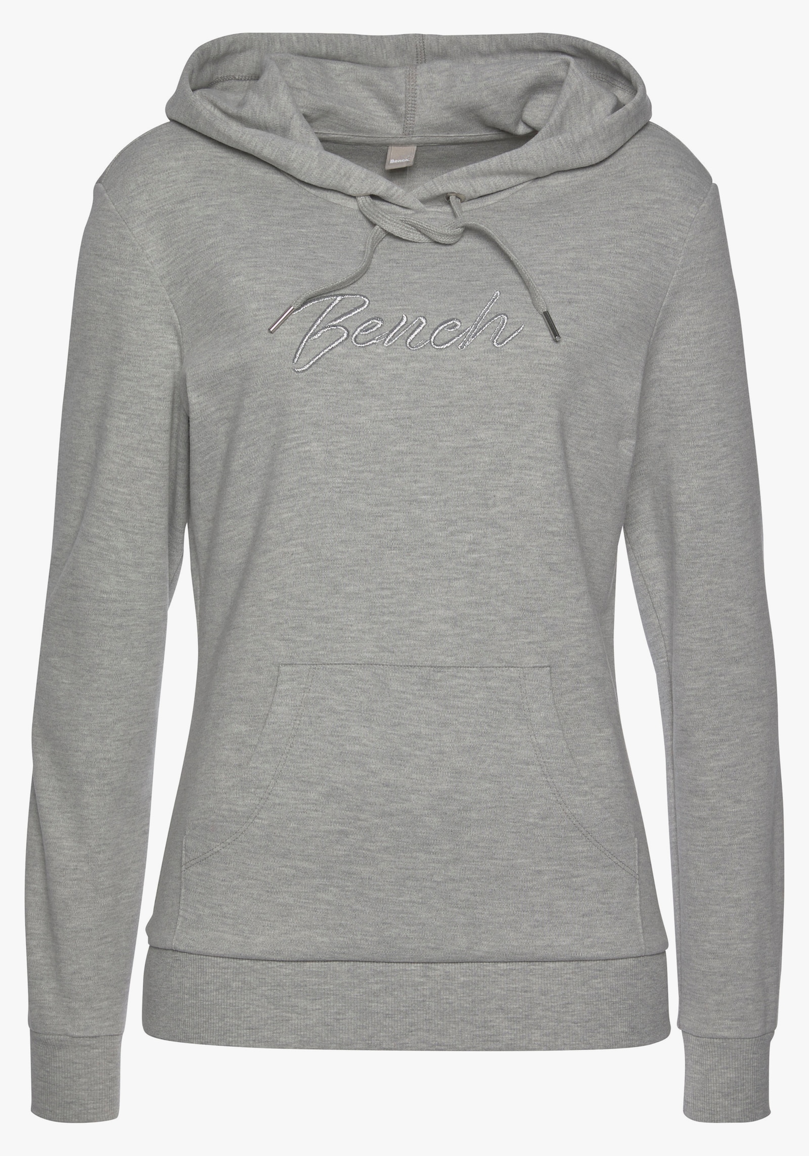 Bench. Loungewear Kapuzensweatshirt - hellgrau-meliert