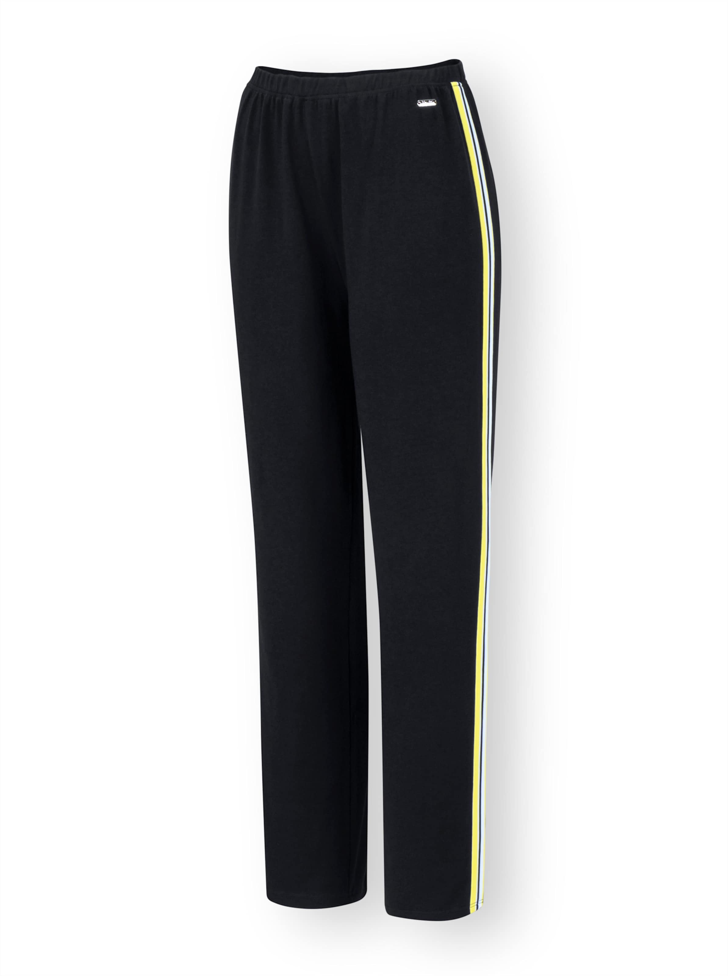 Feel Good Damen Schwarz Jerseyhose Gr. 40/42, Normalgrößen, 95% Baumwolle, 5% Elasthan, Unifarben, Hosen Jerseyhose - Bild 2
