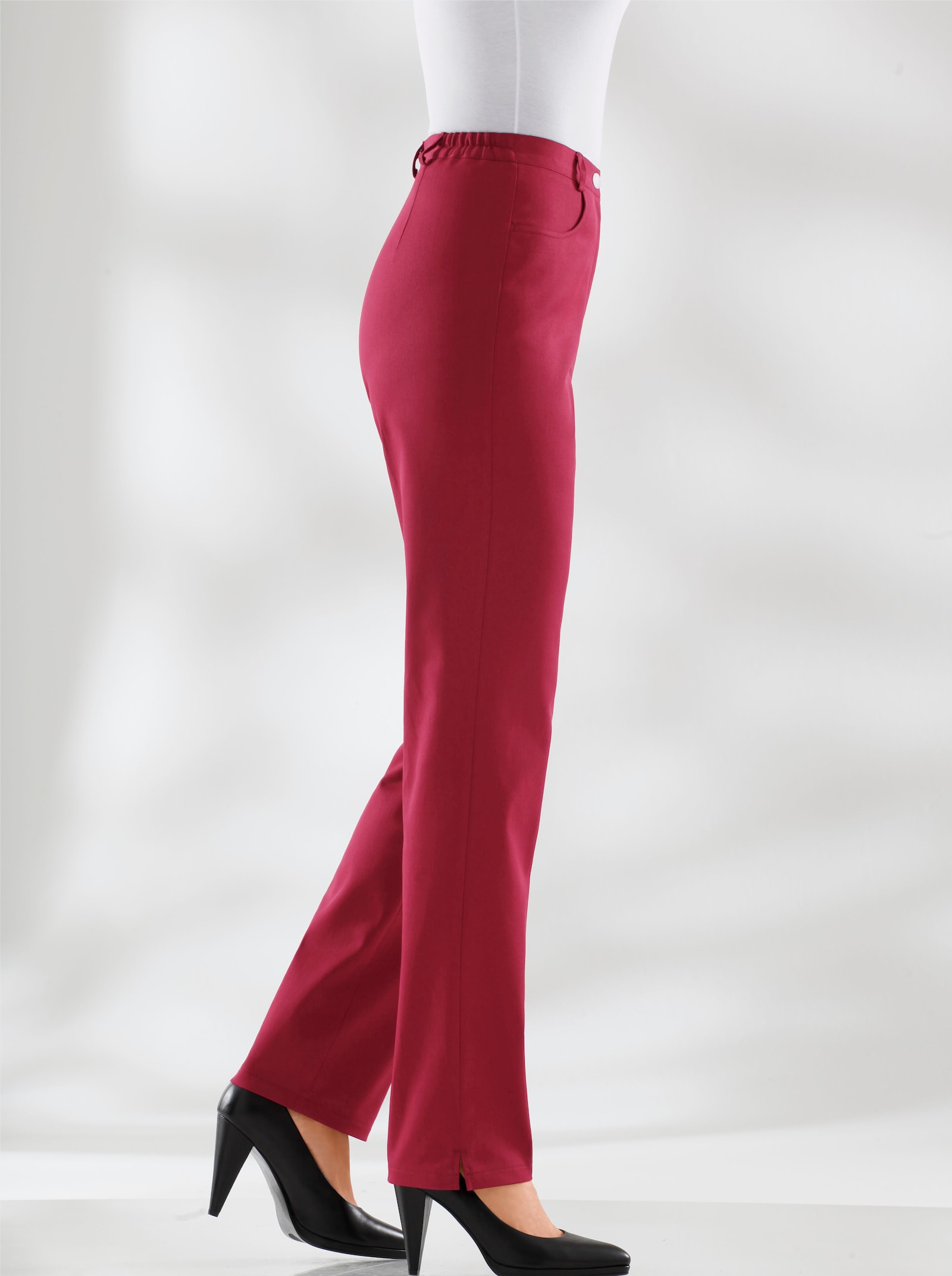 Jeans met stretch - wijnrood